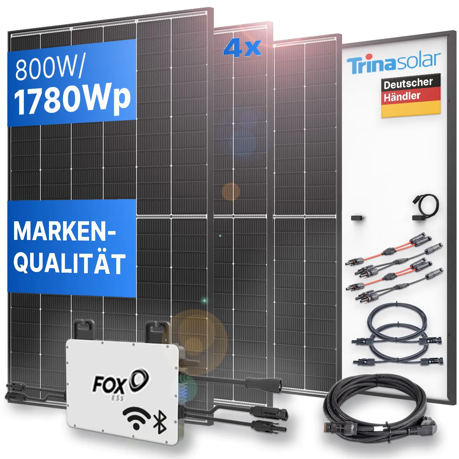 Balkonkraftwerk 800W/1780Wp + 5m Kabel - Mini-PV-Anlage