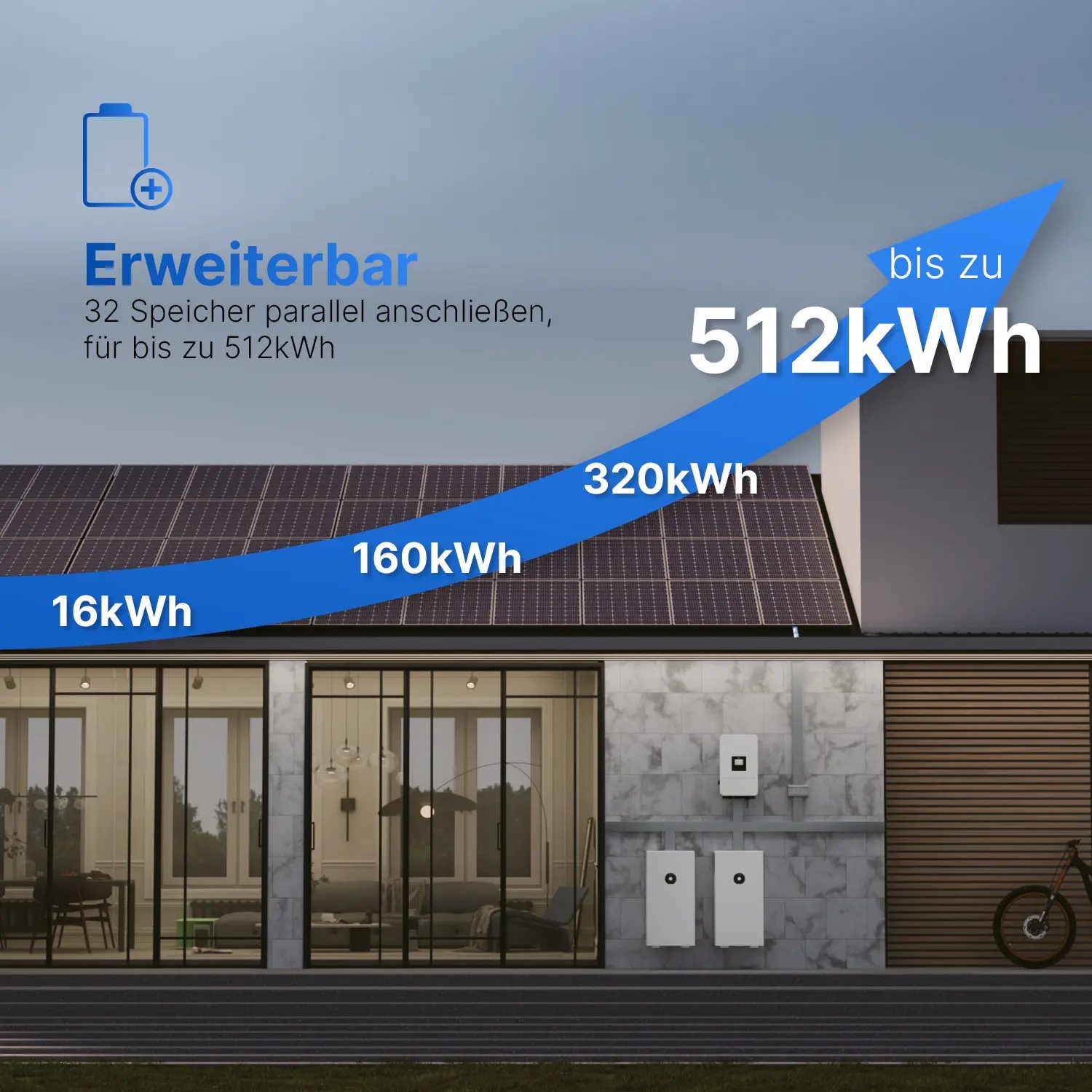 Deye 16kWh PV-Speicher – SE-F16 – Niedervolt-Batteriespeicher – LiFePO4 