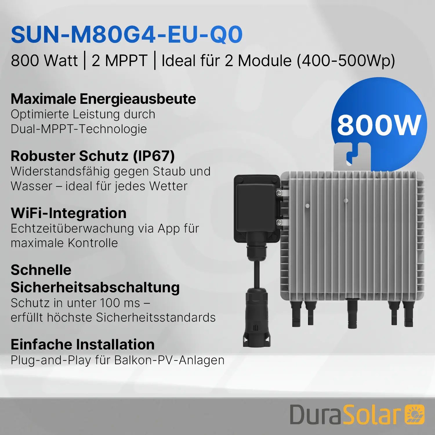 Deye SUN-M80G4-EU-Q0 - PV Mikro-Wechselrichter