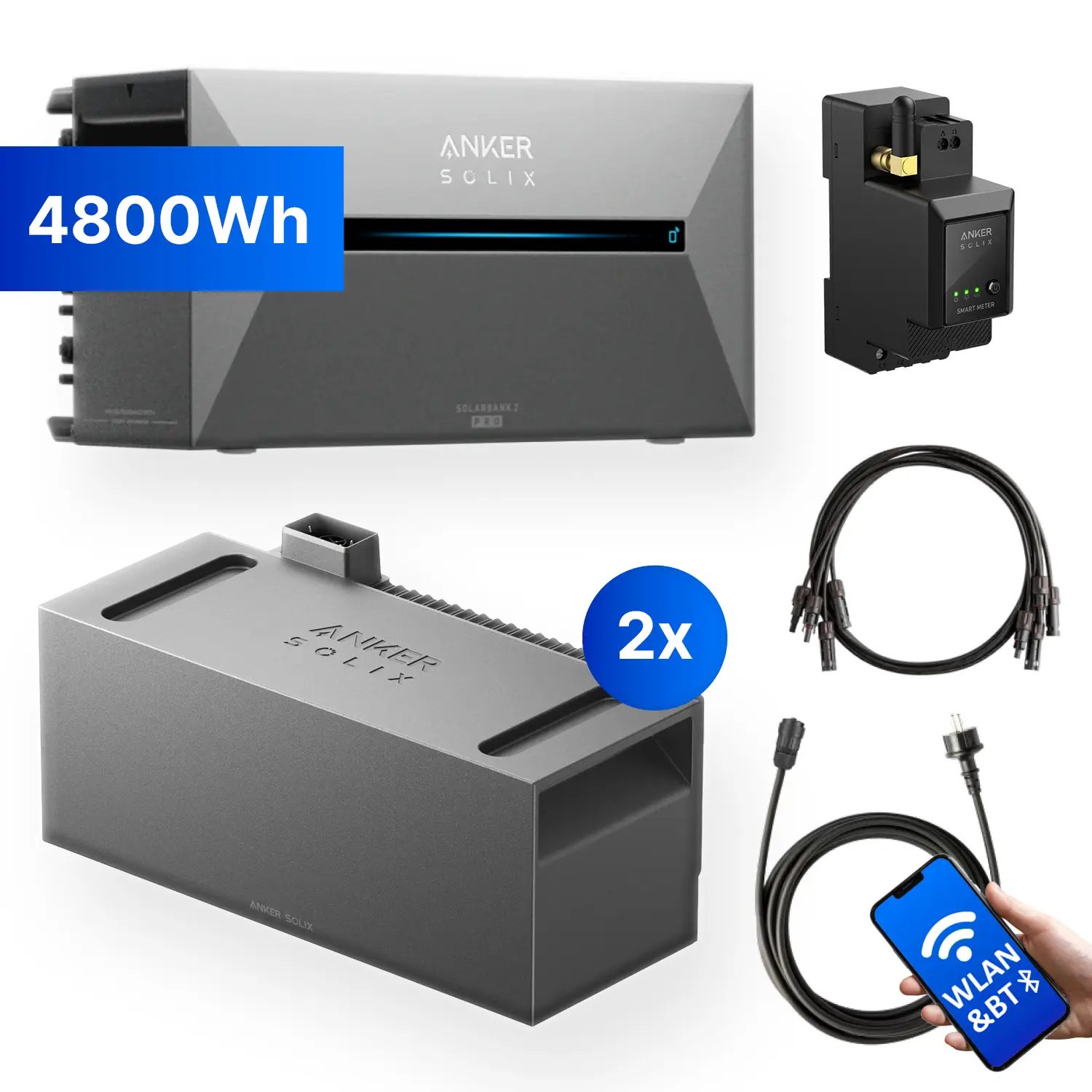 Anker SOLIX Solarbank 2 - E1600 Pro Set - Balkonkraftwerk-Speicher