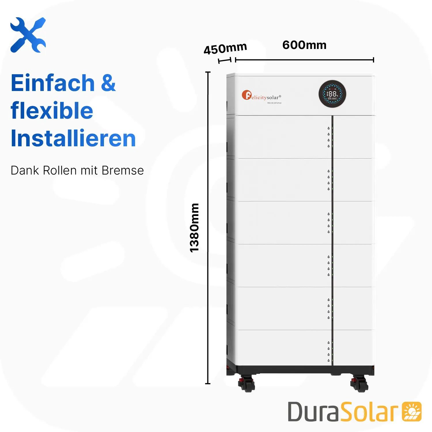 Felicity 35,84kWh PV-Speicher - LUX-X-48100LCG01 - Erweiterbare 48/51,2V LiFePO4 Batterie für Solaranlagen Felicity 35,84kWh PV-Speicher - LUX-X-48100LCG01 - Erweiterbare 48/51,2V LiFePO4 Batterie für Solaranlagen