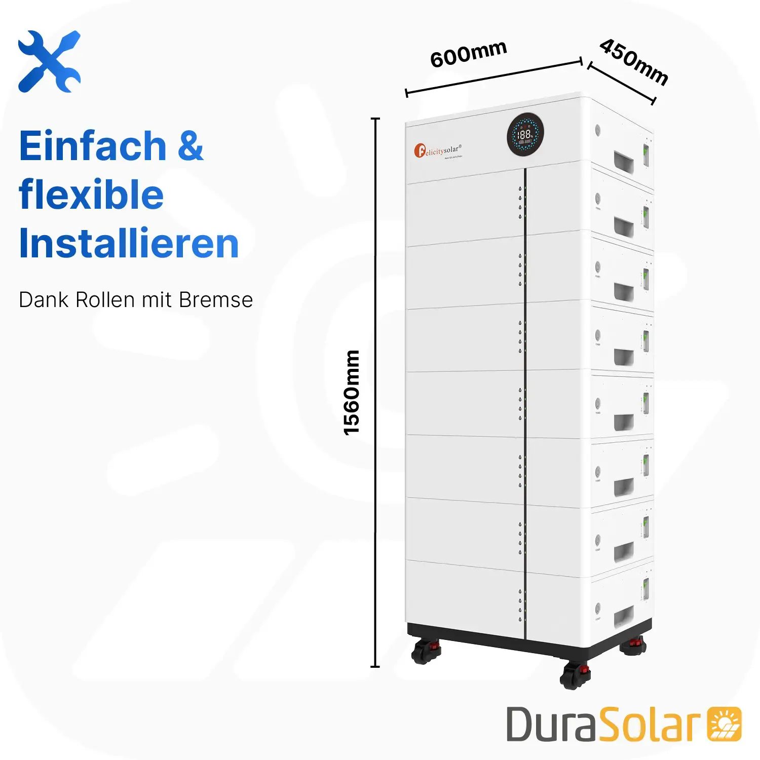 Felicity 40,96kWh PV-Speicher - LUX-X-48100LCG01 - Erweiterbare 48/51,2V LiFePO4 Batterie für Solaranlagen Felicity 40,96kWh PV-Speicher - LUX-X-48100LCG01 - Erweiterbare 48/51,2V LiFePO4 Batterie für Solaranlagen