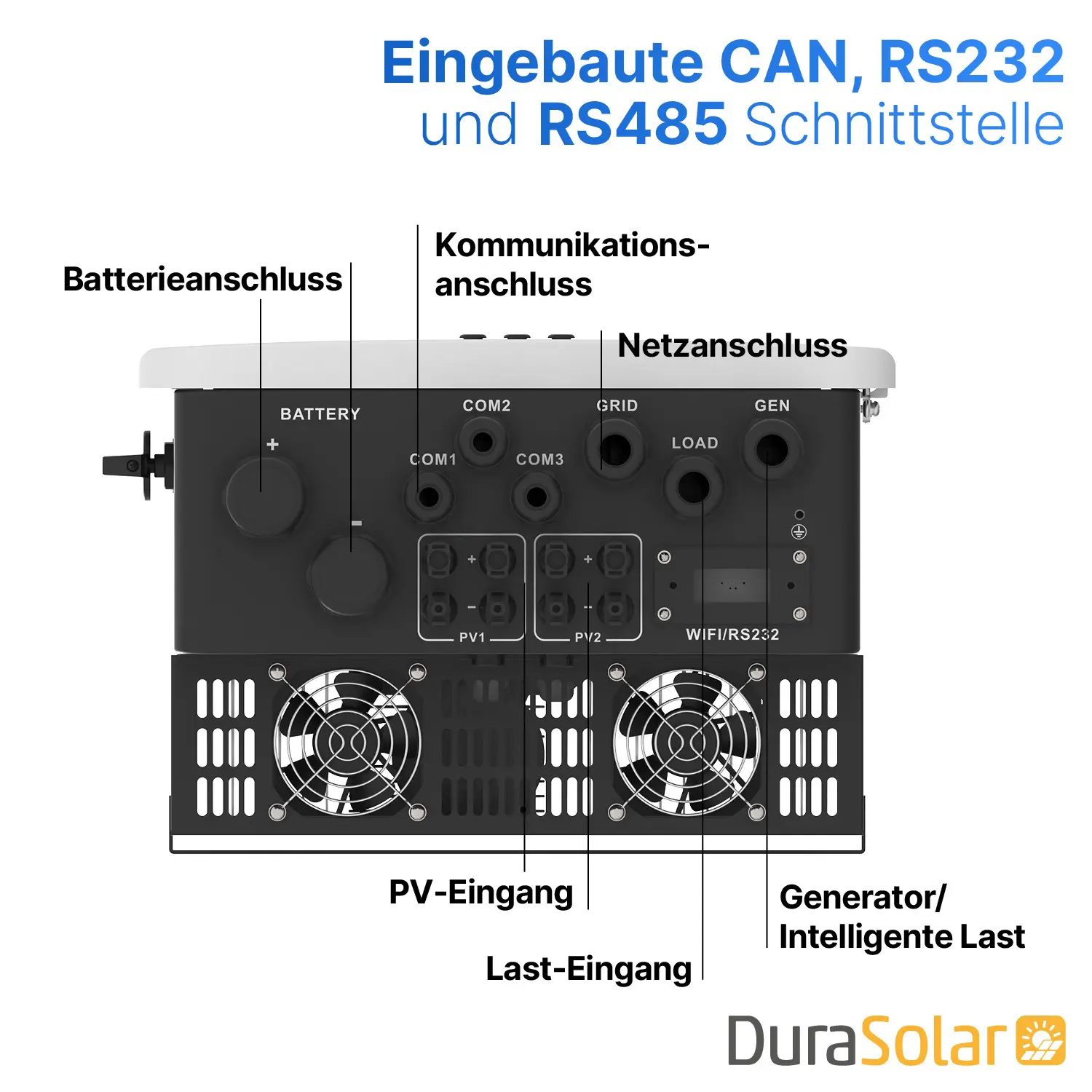 Deye Hybrid Wechselrichter | 12kW | LowVoltage | SUN-12K-SG05LP3-EU-SM2 | dreiphasig 
