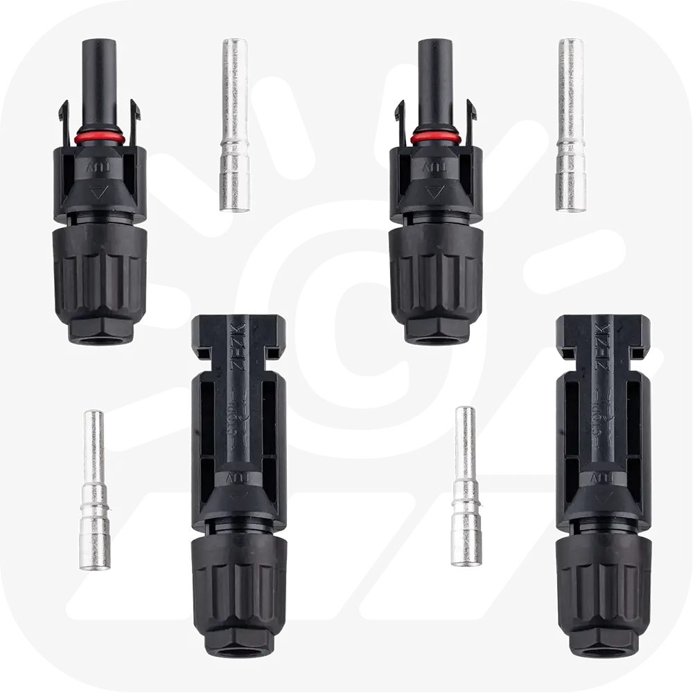 SET - MC4 kompatible Stecker für zwei 4-6mm² Solarkabel - PV-Stecker SET - MC4 kompatible Stecker für zwei 4-6mm² Solarkabel - PV-Stecker