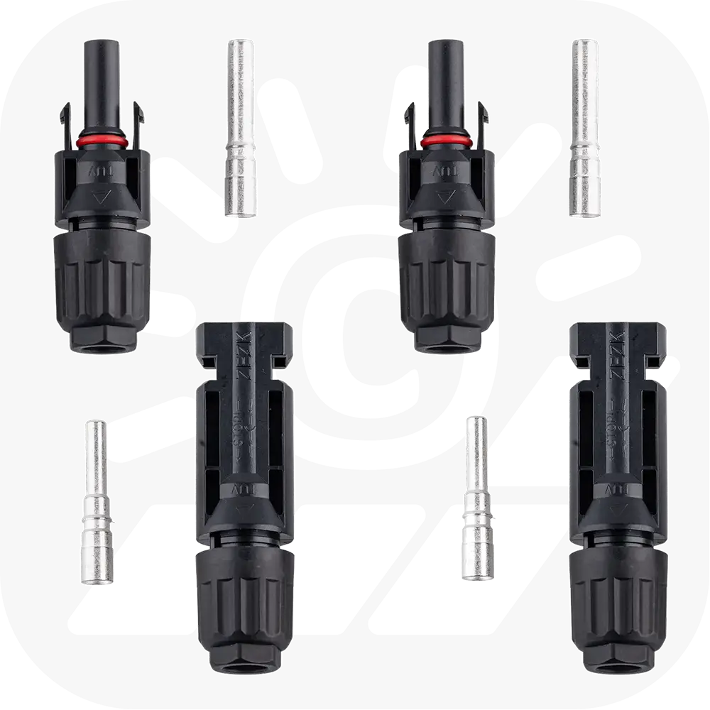 SET - MC4 kompatible Stecker für zwei 4-6mm² Solarkabel - PV-Stecker SET - MC4 kompatible Stecker für zwei 4-6mm² Solarkabel - PV-Stecker