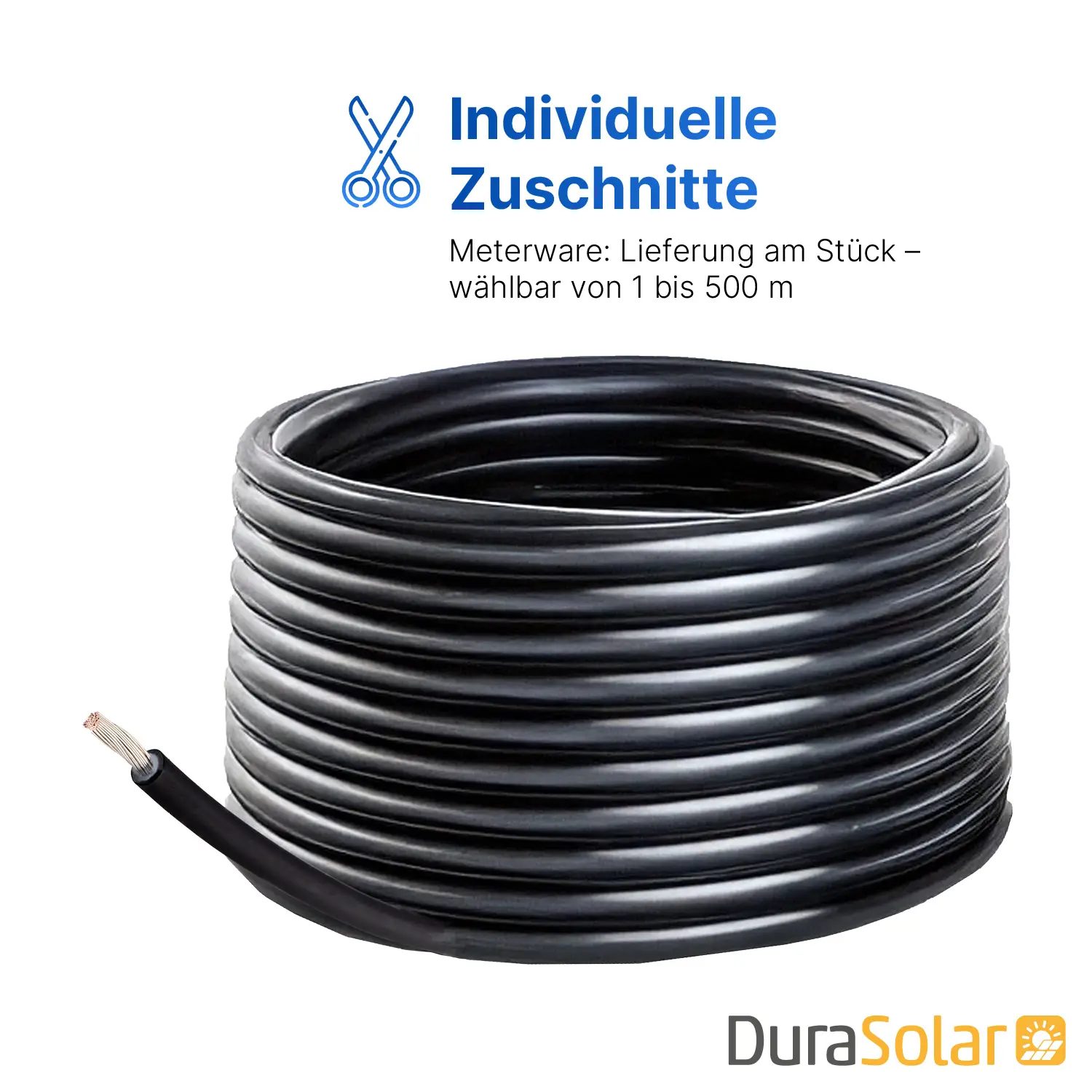 Solarkabel MC4 | 6mm² | Schwarz | Meterware 