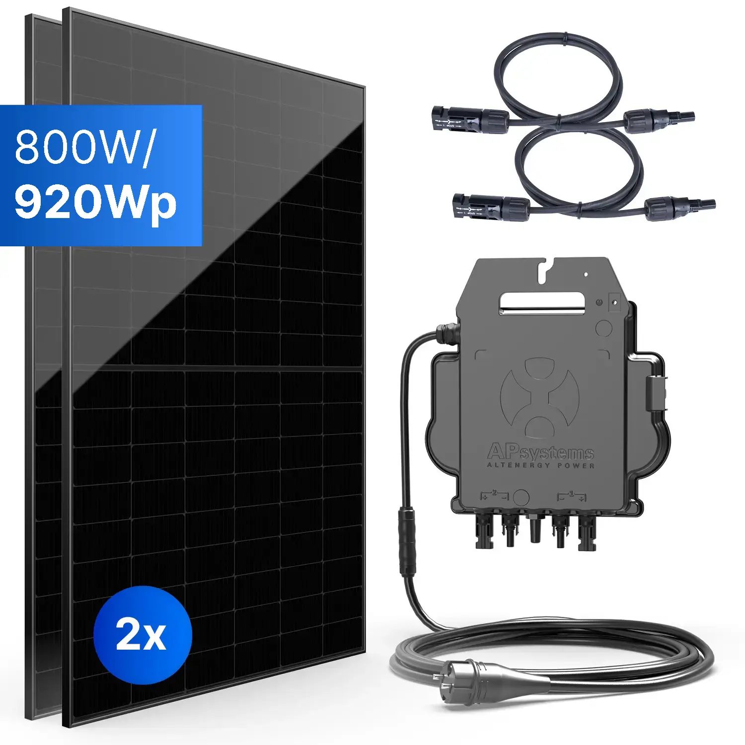 Balkonkraftwerk 800W/920Wp bifazial mit 3m Anschlusskabel Balkonkraftwerk 800W/920Wp bifazial mit 3m Anschlusskabel