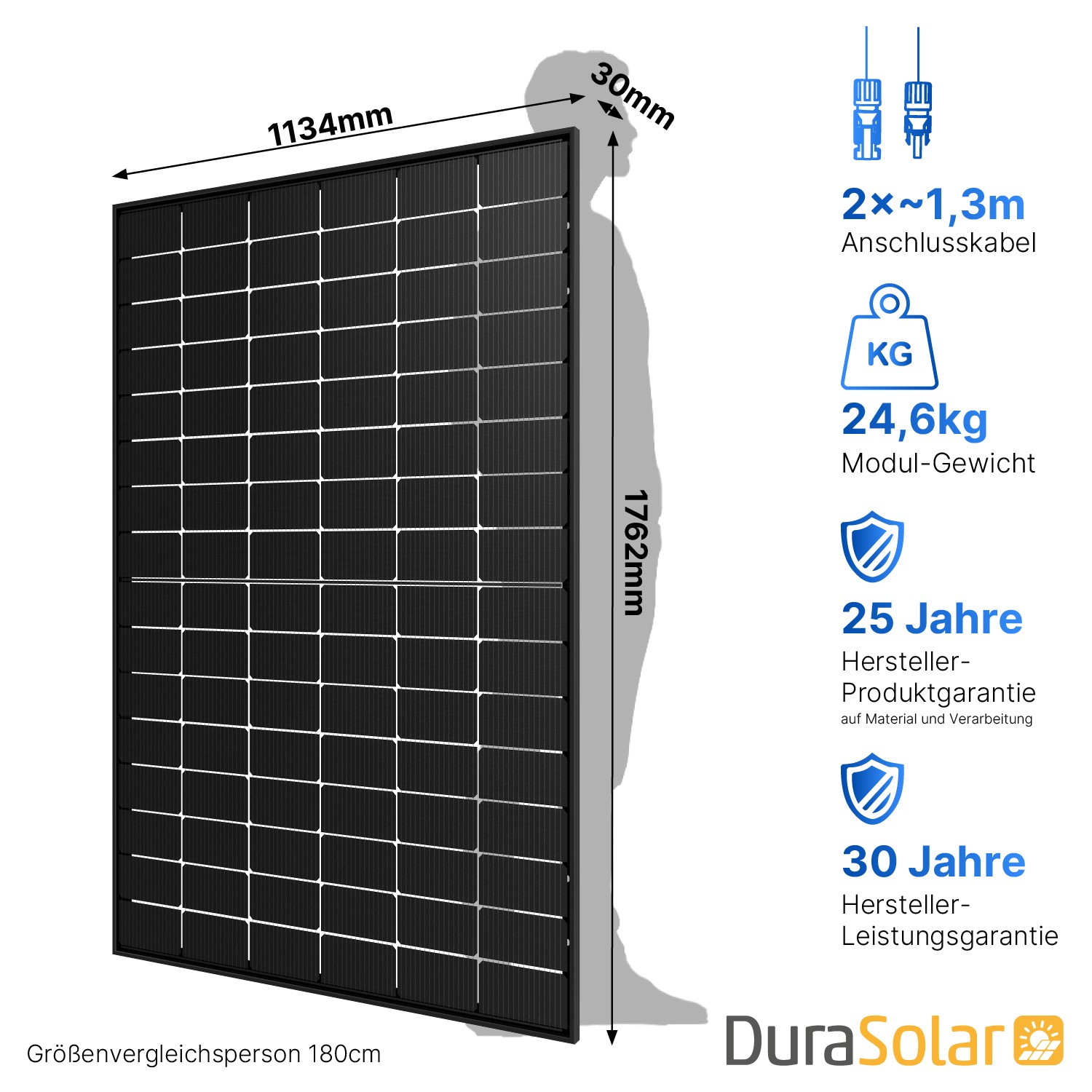Jolywood 460W Full Black PV-Modul – (Bifazial | Glas-Glas) – JW-HD96N-R2 – Solar Panel