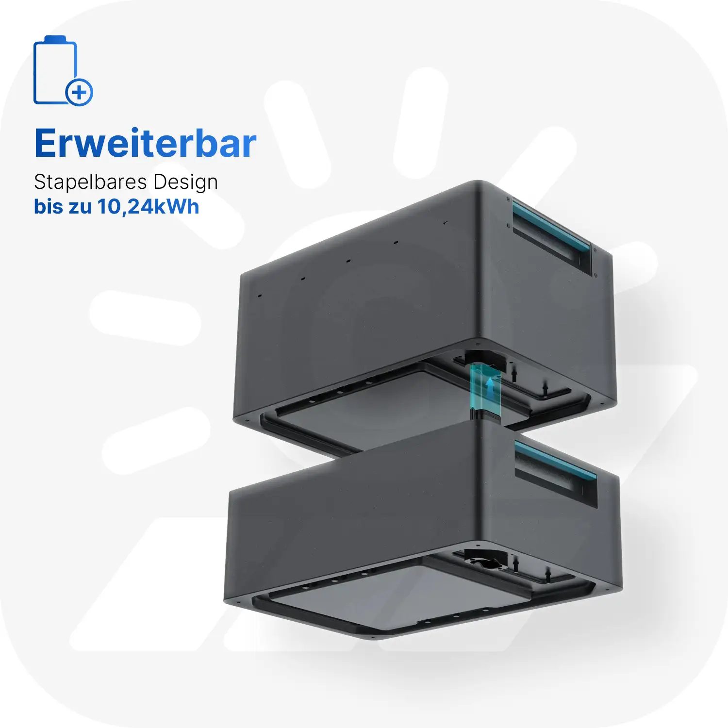 Balkonkraftwerk mit Marstek Jupiter C+ - 1000Wp/2560Wh - Mini-PV-Anlage Balkonkraftwerk mit Marstek Jupiter C+ - 1000Wp/2560Wh - Mini-PV-Anlage