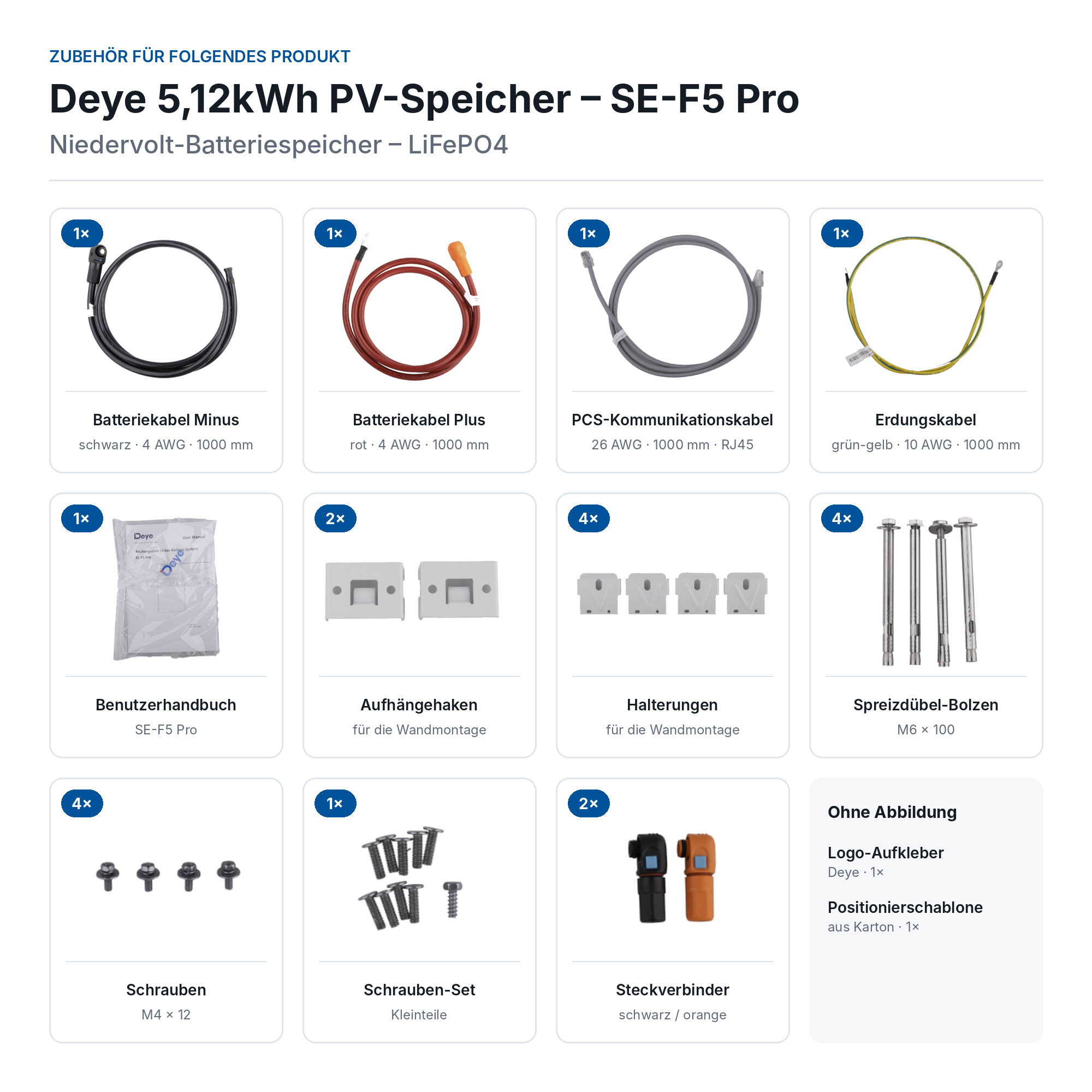 Deye 5,12kWh PV-Speicher – SE-F5 Pro – Niedervolt-Batteriespeicher – LiFePO4 Deye 5,12kWh PV-Speicher – SE-F5 Pro – Niedervolt-Batteriespeicher – LiFePO4