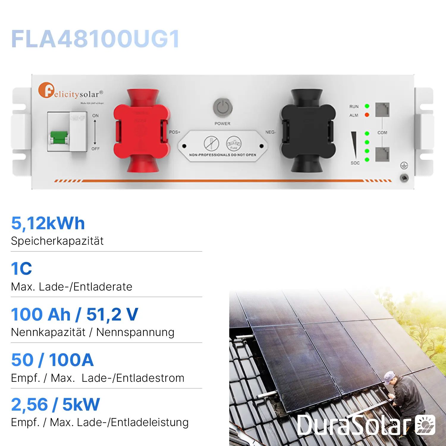 Felicity FLA48100UG1 - Niedervolt Speicher 5,12kWh 