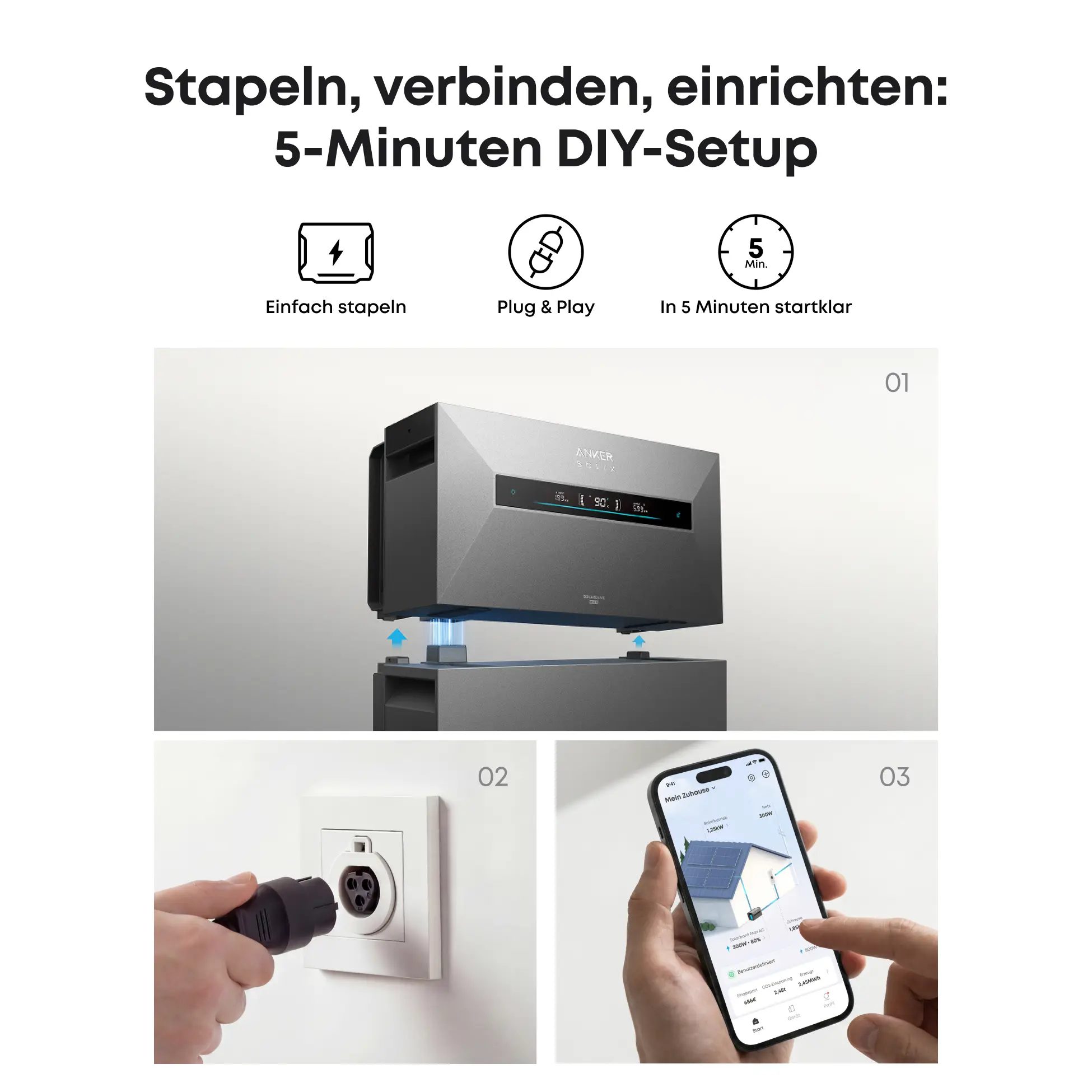 Anker SOLIX Solarbank Max AC - 7kWh - All-in-One - Plug&Play Heimspeicher für Solarnachrüstung Anker SOLIX Solarbank Max AC - 7kWh - All-in-One - Plug&Play Heimspeicher für Solarnachrüstung