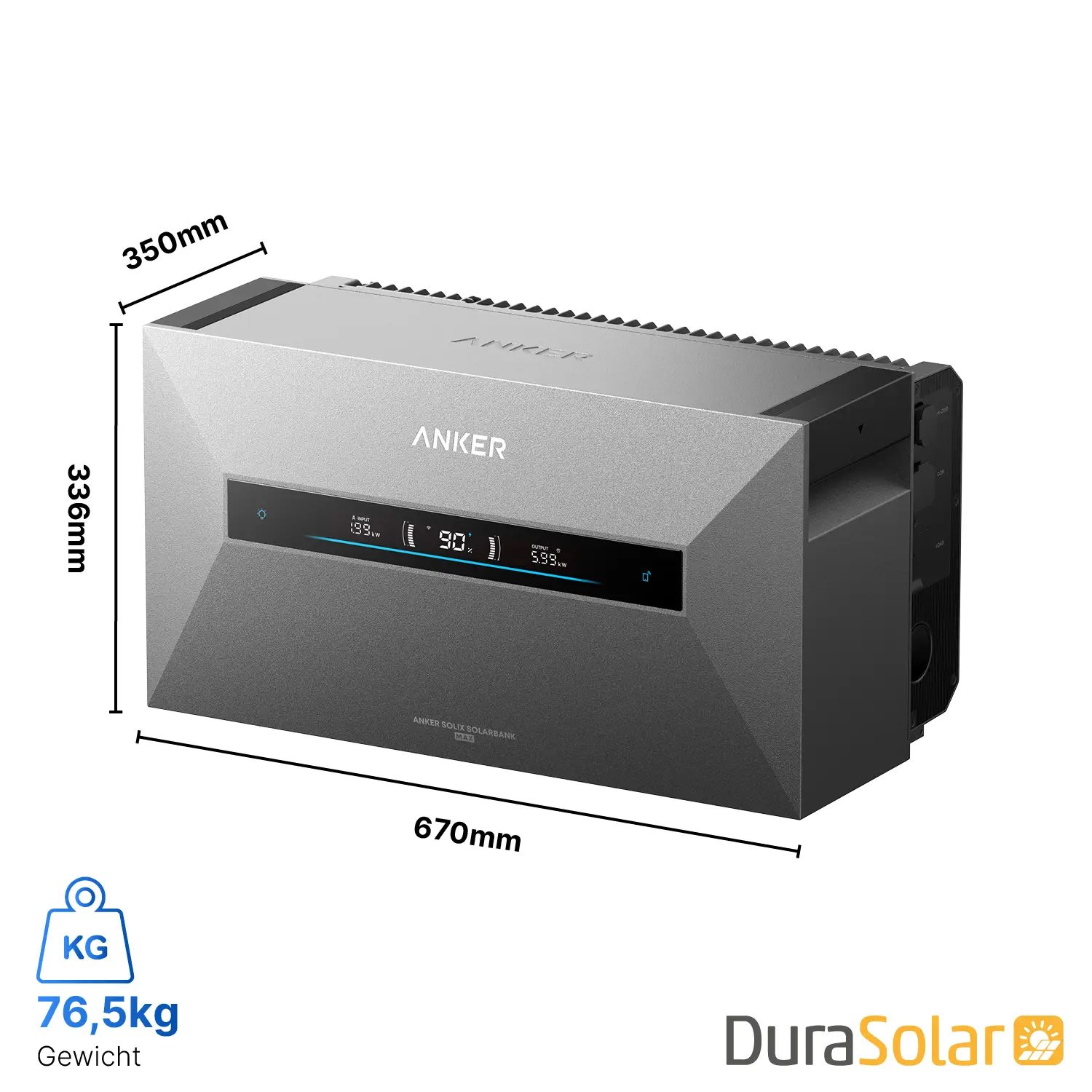 Anker SOLIX Solarbank Max - 7kWh - 10kWp Solar-Eingang - All-in-One - Plug&Play Heimspeicher für Mini PV-Anlagen