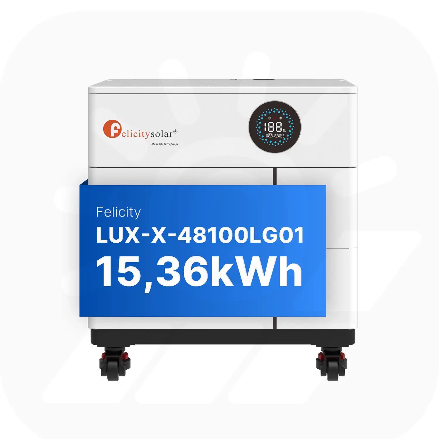 Felicity 15,36kWh PV-Speicher - LUX-X-48100LCG01 - Erweiterbare 48/51,2V LiFePO4 Batterie für Solaranlagen
