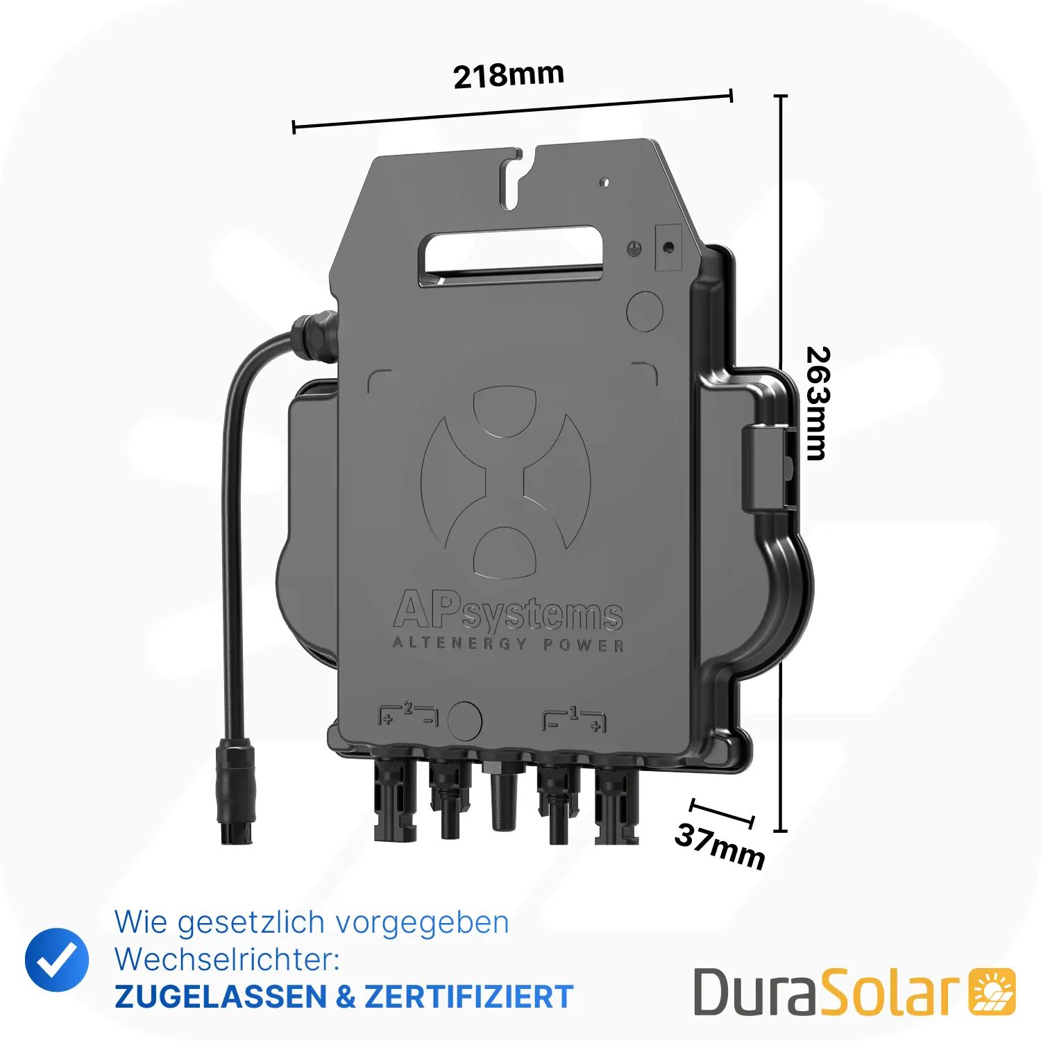 Balkonkraftwerk 800W/1000Wp bifazial mit 10m Anschlusskabel 