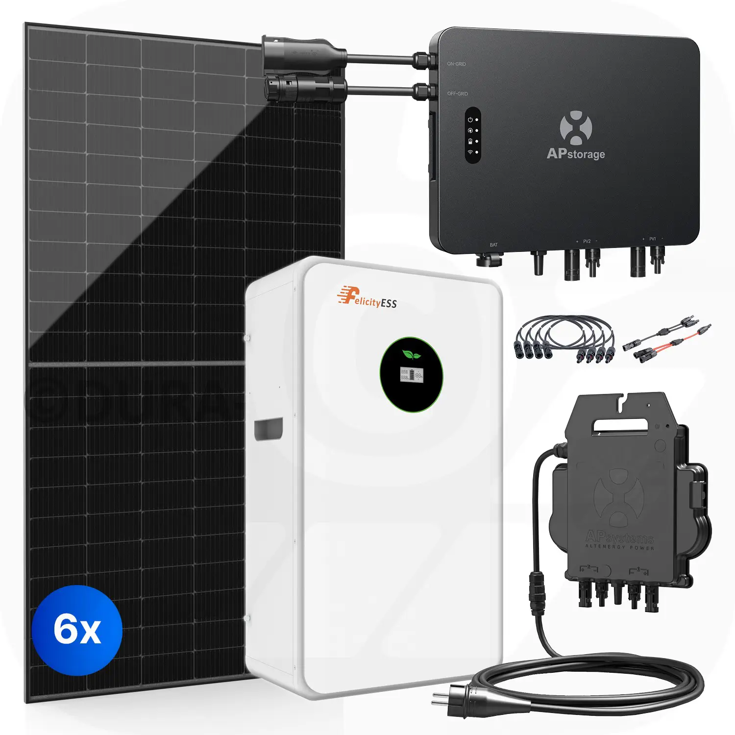 Apsystems EZHI 5,12kWh - 3000Wp - Balkonkraftwerk-Speicher-Set  Apsystems EZHI 5,12kWh - 3000Wp - Balkonkraftwerk-Speicher-Set