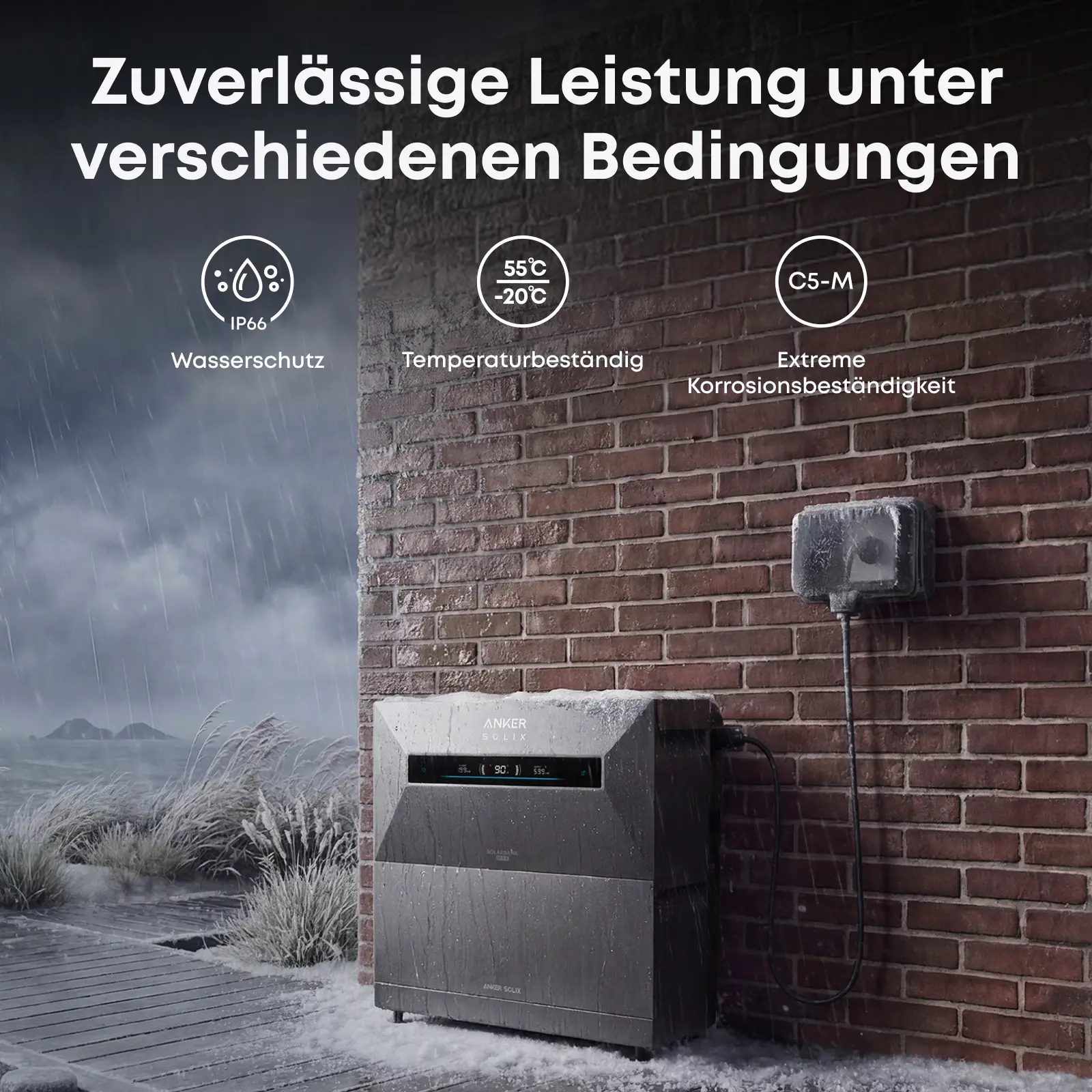 2000Wp Balkonkraftwerk mit Anker SOLIX Solarbank 4 E5000 Pro - XWh - 4x500Wp 2000Wp Balkonkraftwerk mit Anker SOLIX Solarbank 4 E5000 Pro - XWh - 4x500Wp