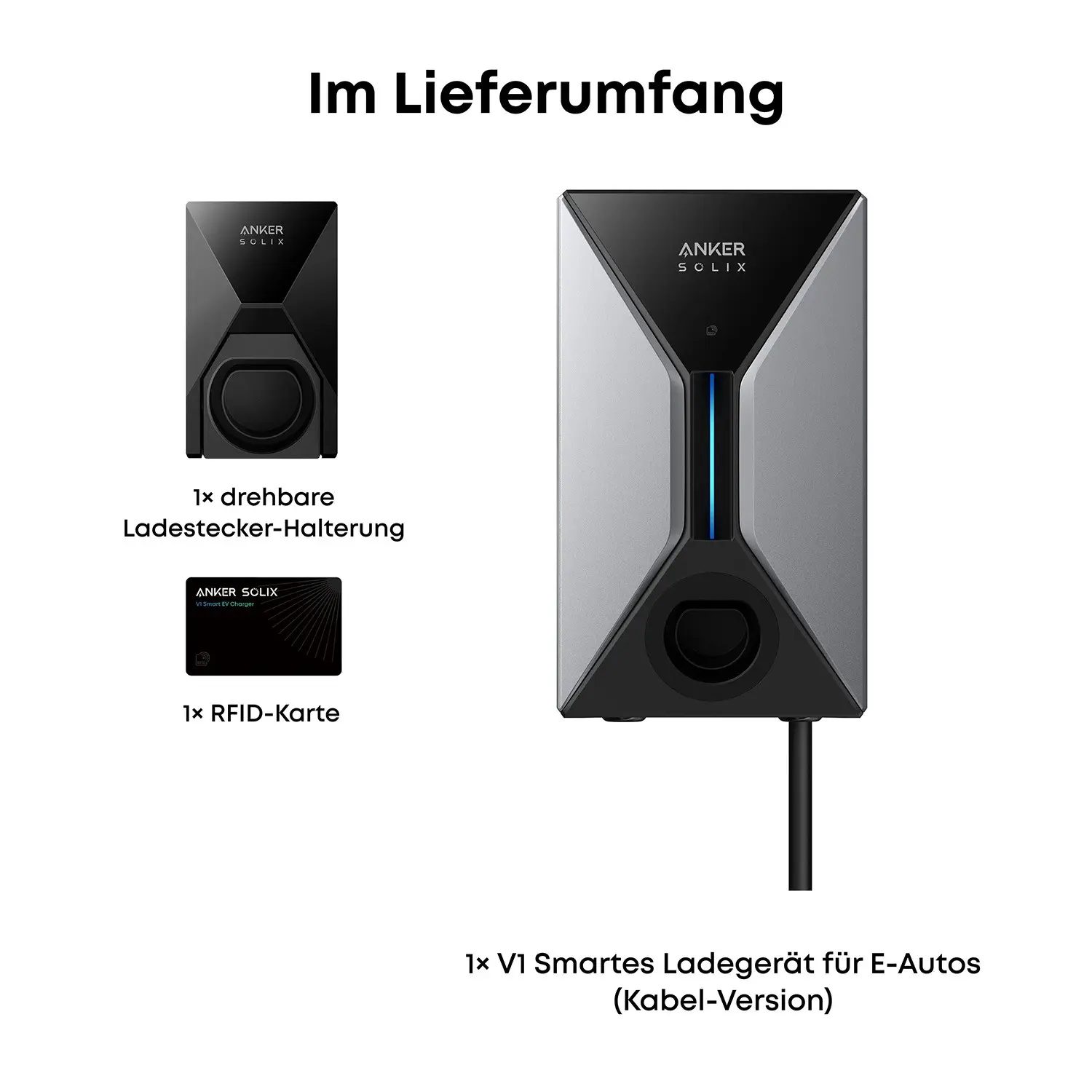 Anker V1 Smartes Ladegerät 11kW Kabel-Variante Anker V1 Smartes Ladegerät 11kW Kabel-Variante