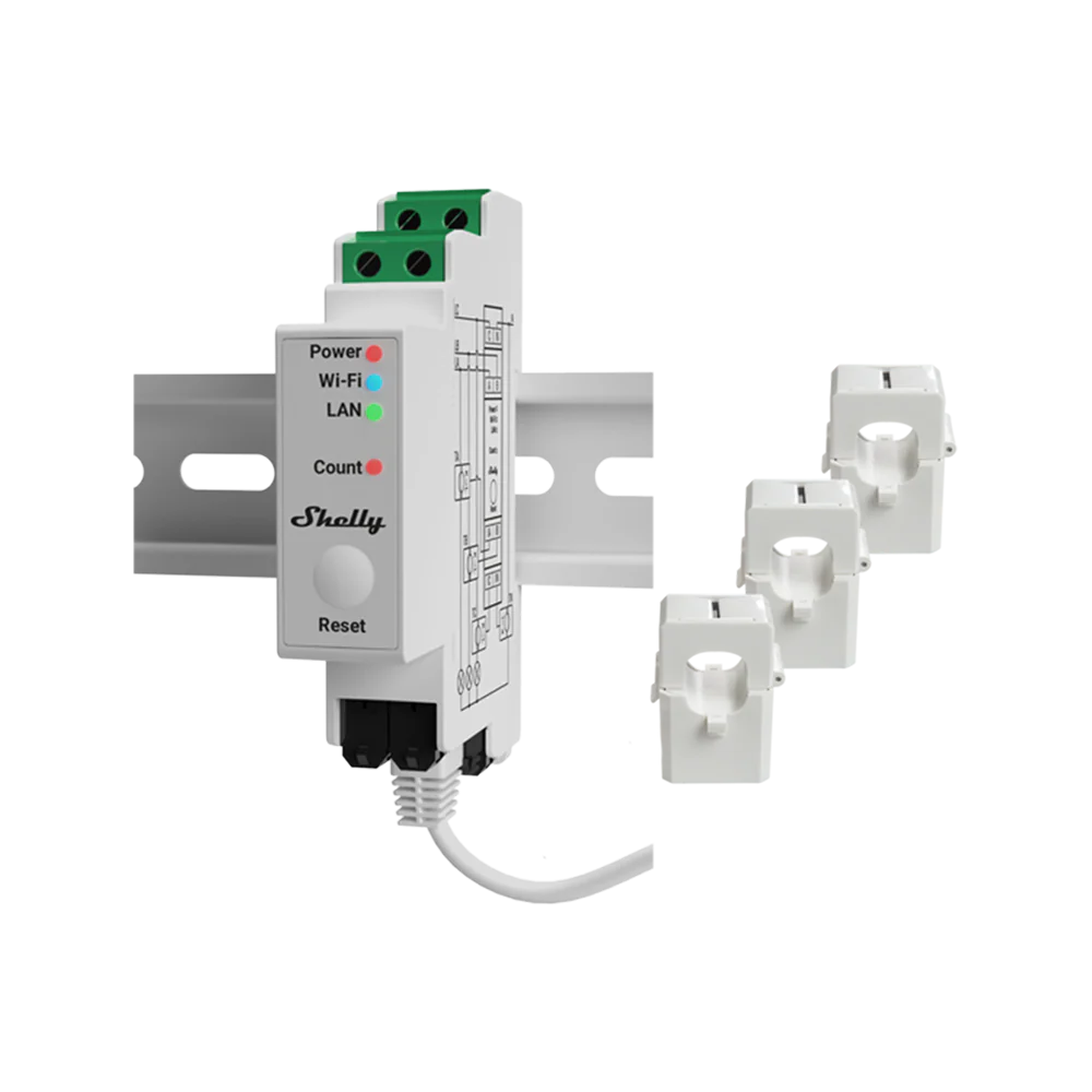 Shelly Pro 3EM 120A – 3-Phasen Smart Meter