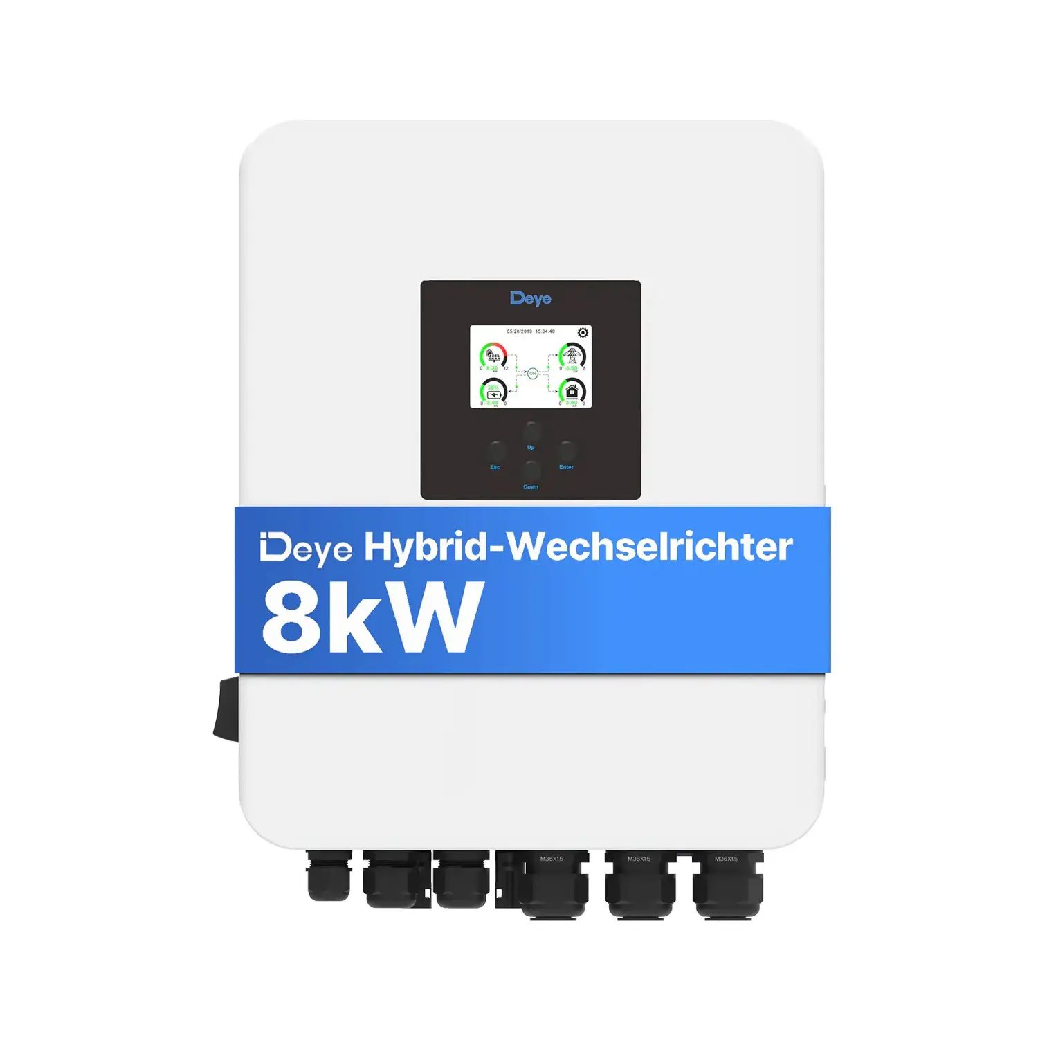 Deye 8kW - Hybrid-Wechselrichter - SUN-SG01HP3-EU-DM2 - Dreiphasig - 2/1+1MPPT - Hochspannungsserie Wechselrichter-Leistung: 8kW