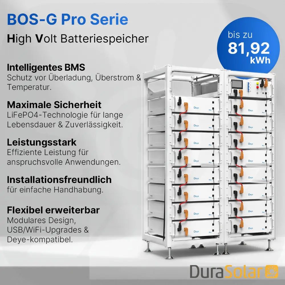 Deye BOS-G Pro 56,32kWh - Speicher System SET Deye BOS-G Pro 56,32kWh - Speicher System SET
