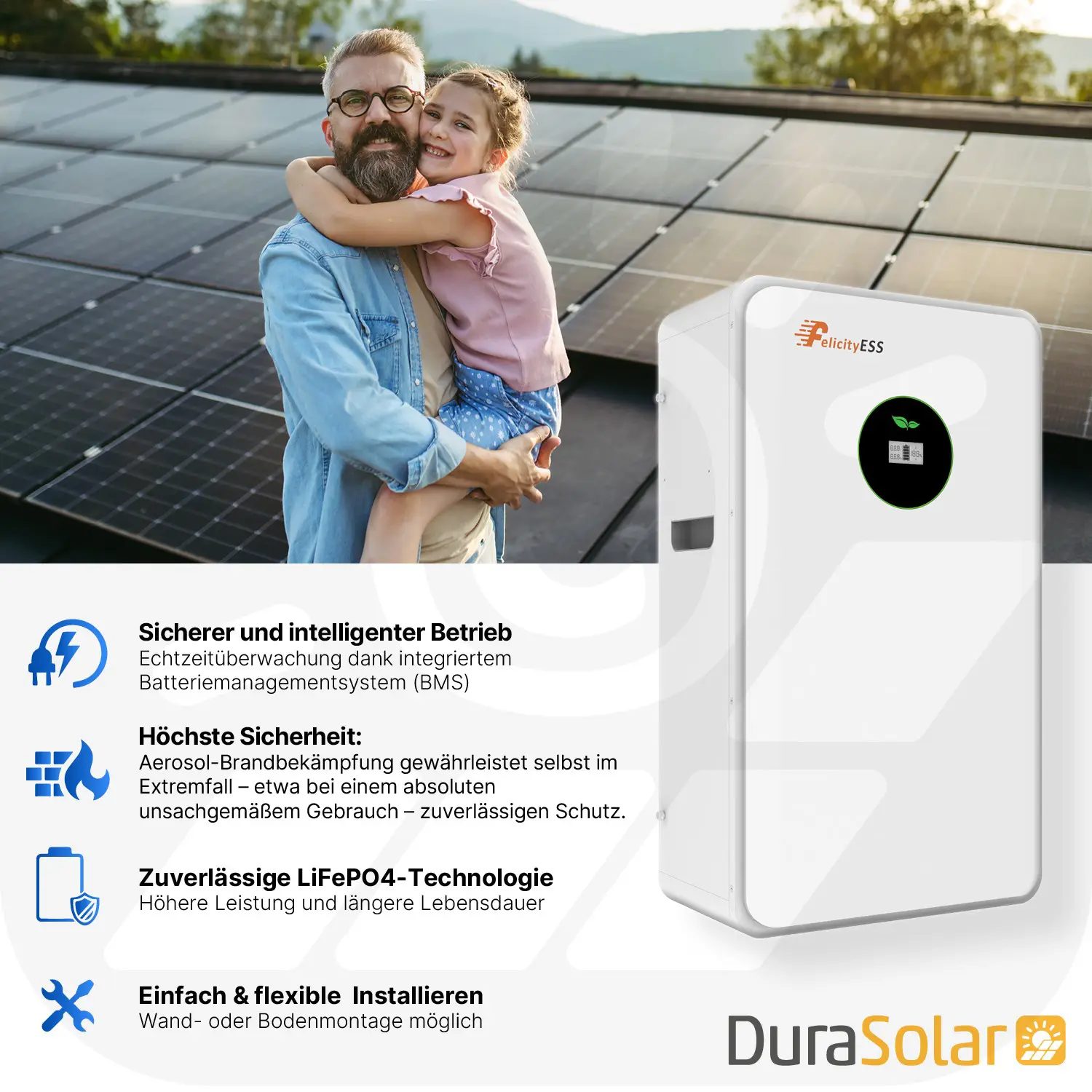 Felicity 10,5kWh PV-Speicher - LUX-E-48200LG03 - Erweiterbare 48/51,2V LiFePO4 Batterie für Solaranlagen Felicity 10,5kWh PV-Speicher - LUX-E-48200LG03 - Erweiterbare 48/51,2V LiFePO4 Batterie für Solaranlagen