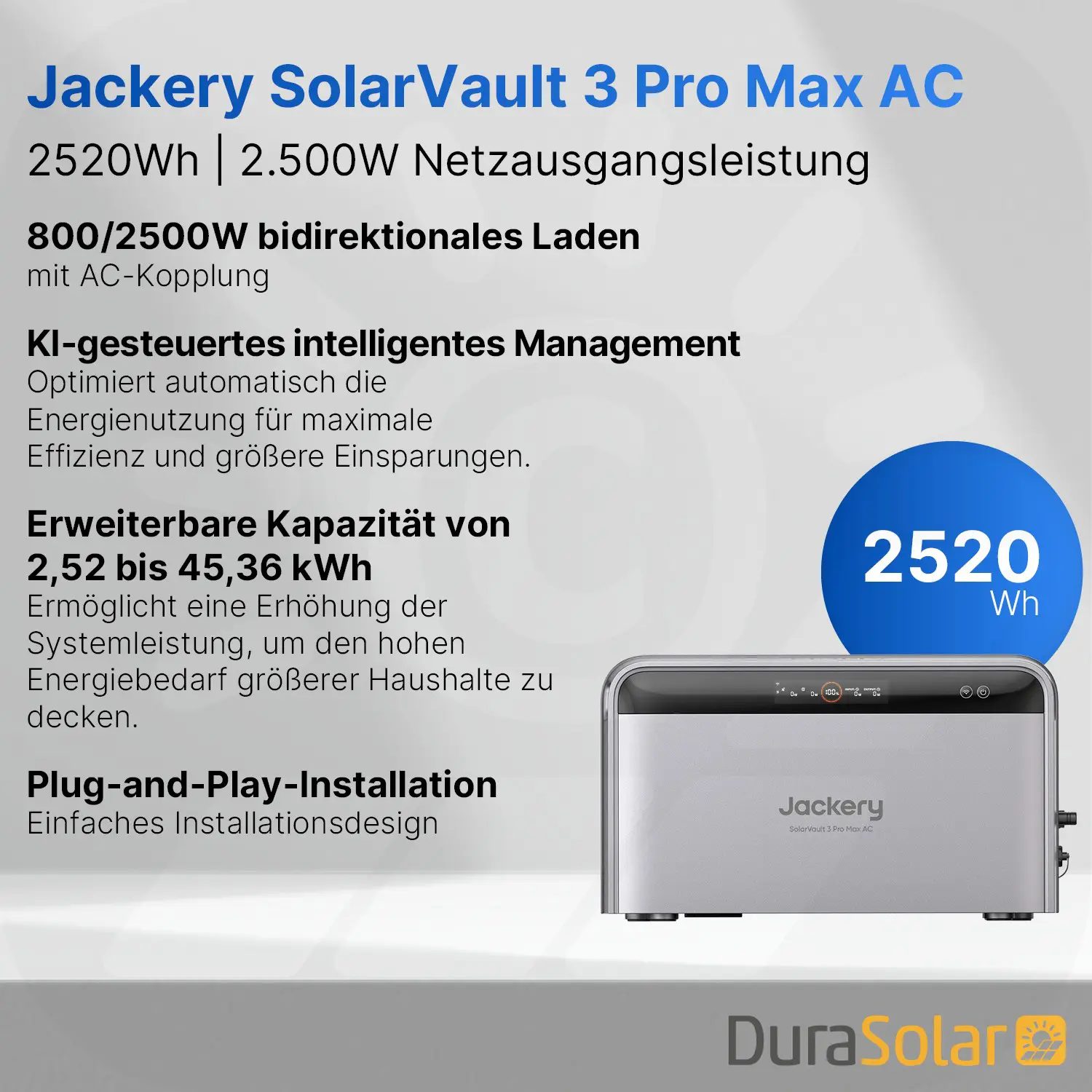 Jackery SolarVault 3 Pro Max AC Set - 7,5kWh 