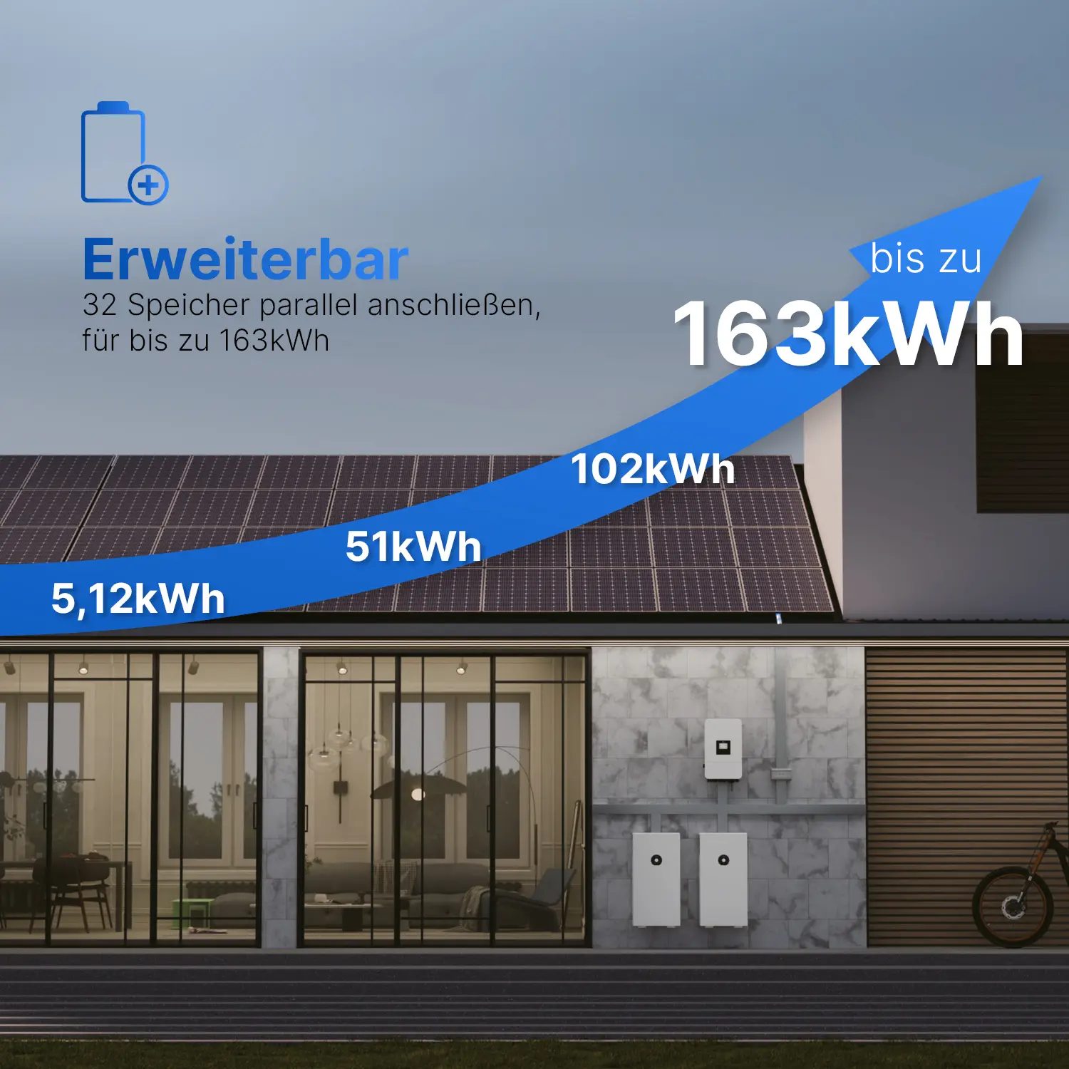 Deye 5,12kWh PV-Speicher – SE-F5 Pro – Niedervolt-Batteriespeicher – LiFePO4 