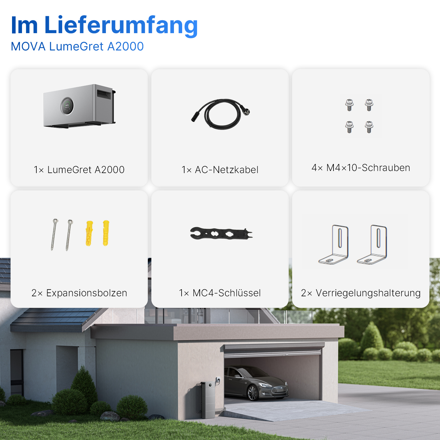 MOVA LumeGret A2000 Solarspeicher, 1,92 bis 9,6 kWh, Plug & Play MOVA LumeGret A2000 Solarspeicher, 1,92 bis 9,6 kWh, Plug & Play