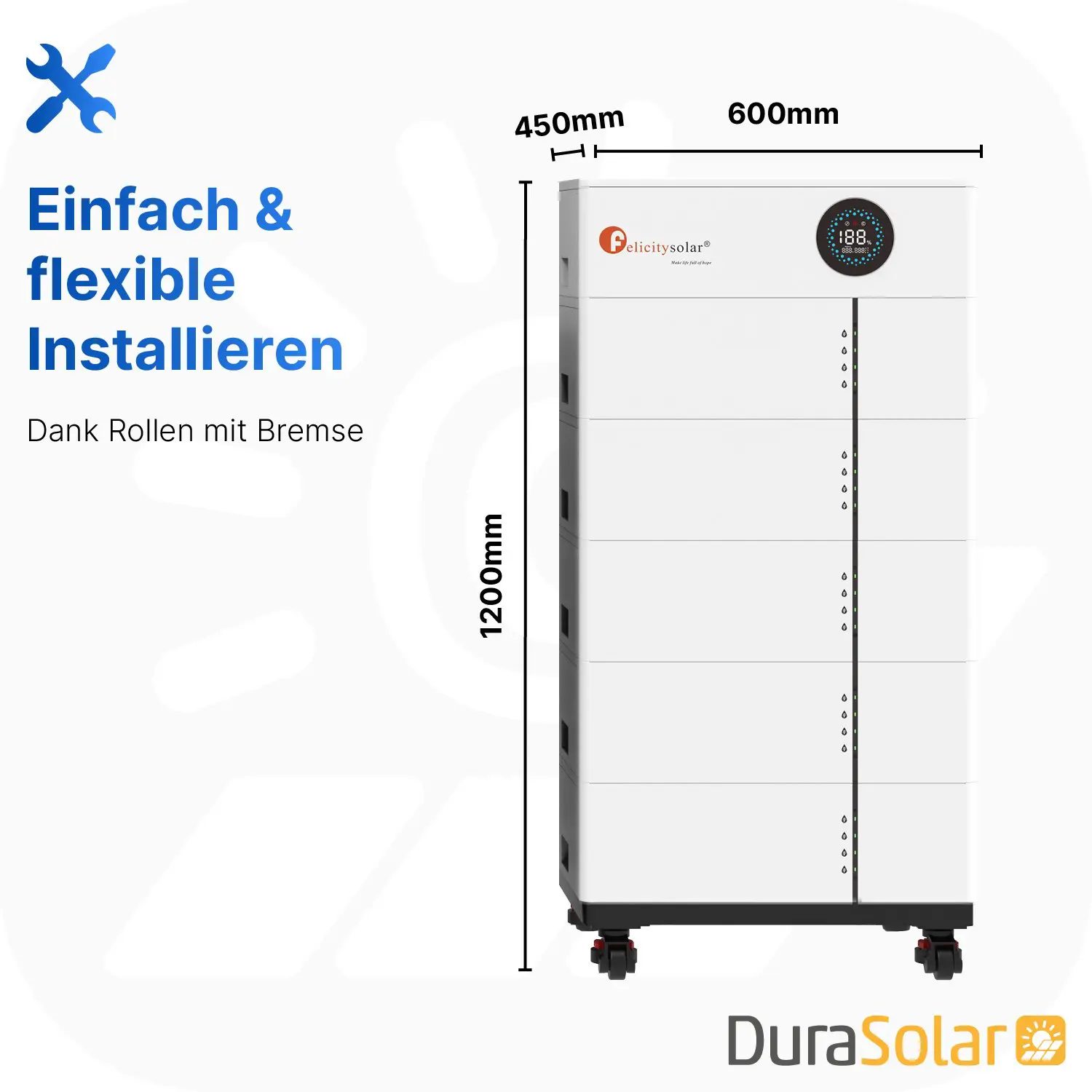 Felicity 30,72kWh PV-Speicher - LUX-X-48100LCG01 - Erweiterbare 48/51,2V LiFePO4 Batterie für Solaranlagen Felicity 30,72kWh PV-Speicher - LUX-X-48100LCG01 - Erweiterbare 48/51,2V LiFePO4 Batterie für Solaranlagen