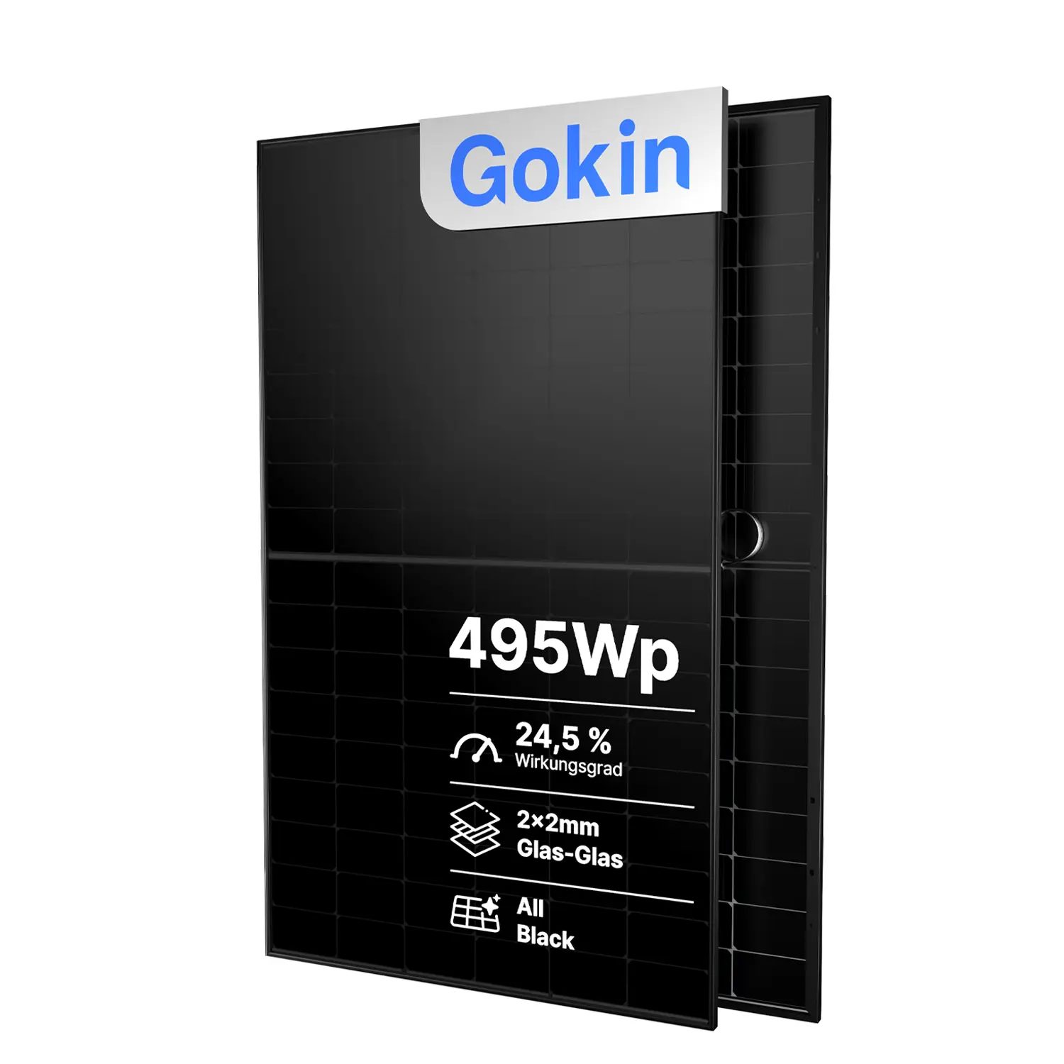 Gokin GK-3-54HGDb 495W | Back Contact Full Black PV-Modul | Glas-Glas Bifazial Solarmodul Kopie Gokin GK-3-54HGDb 495W | Back Contact Full Black PV-Modul | Glas-Glas Bifazial Solarmodul Kopie