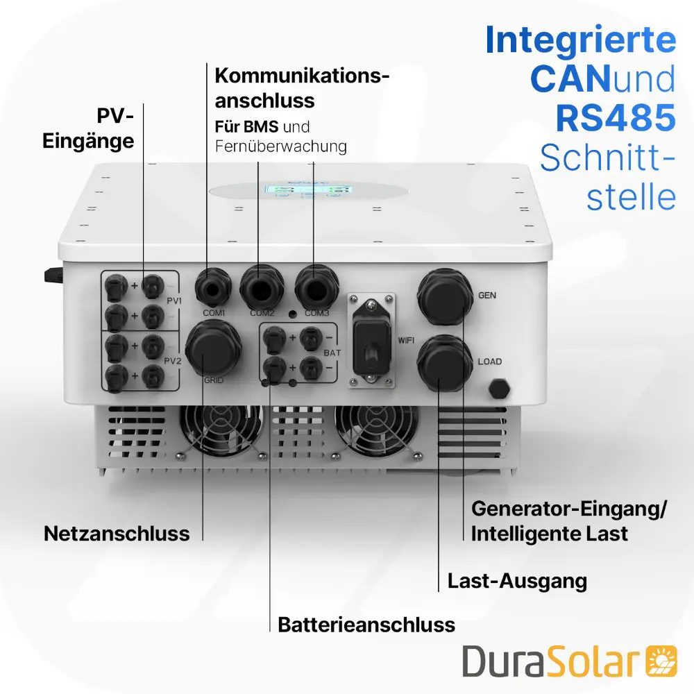 Deye SUN-15K-SG01HP3-EU-AM2 - Dreiphasig - 2/2+1 MPPT - Hybrid-Wechselrichter - Hochspannungsserie Deye SUN-15K-SG01HP3-EU-AM2 - Dreiphasig - 2/2+1 MPPT - Hybrid-Wechselrichter - Hochspannungsserie
