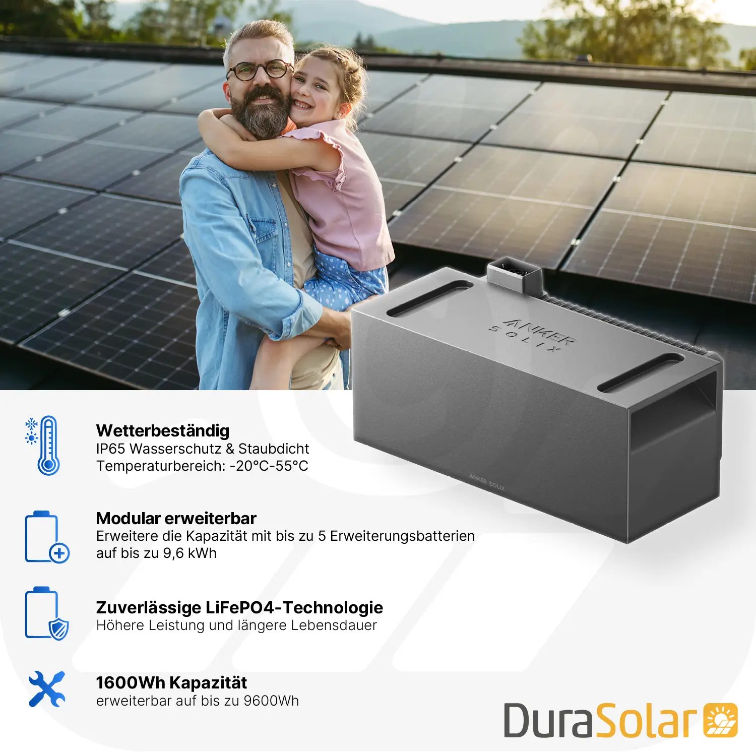 Anker SOLIX Solarbank - BP1600 - Erweiterungsbatterie - PV-Speicher Anker SOLIX Solarbank - BP1600 - Erweiterungsbatterie - PV-Speicher