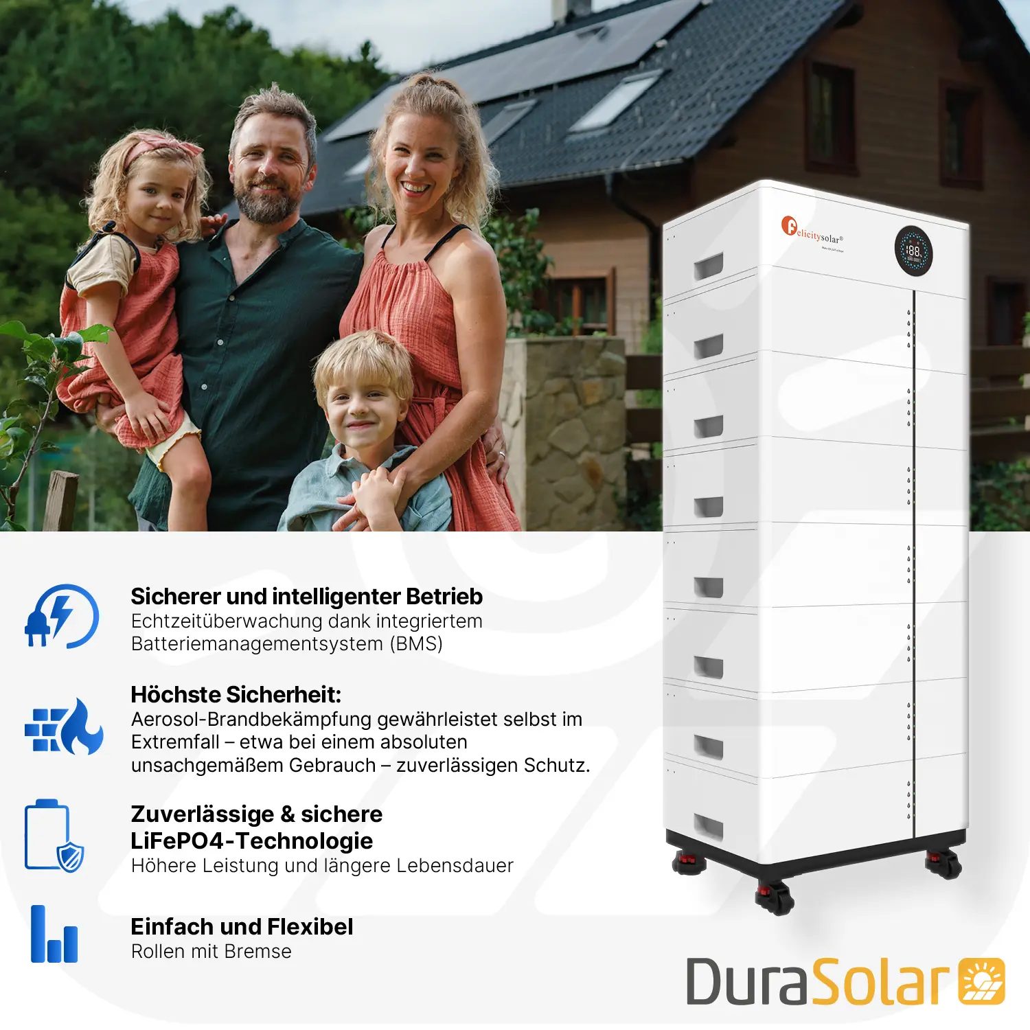 Felicity 25,6kWh PV-Speicher - LUX-X-48100LCG01 - Erweiterbare 48/51,2V LiFePO4 Batterie für Solaranlagen Felicity 25,6kWh PV-Speicher - LUX-X-48100LCG01 - Erweiterbare 48/51,2V LiFePO4 Batterie für Solaranlagen