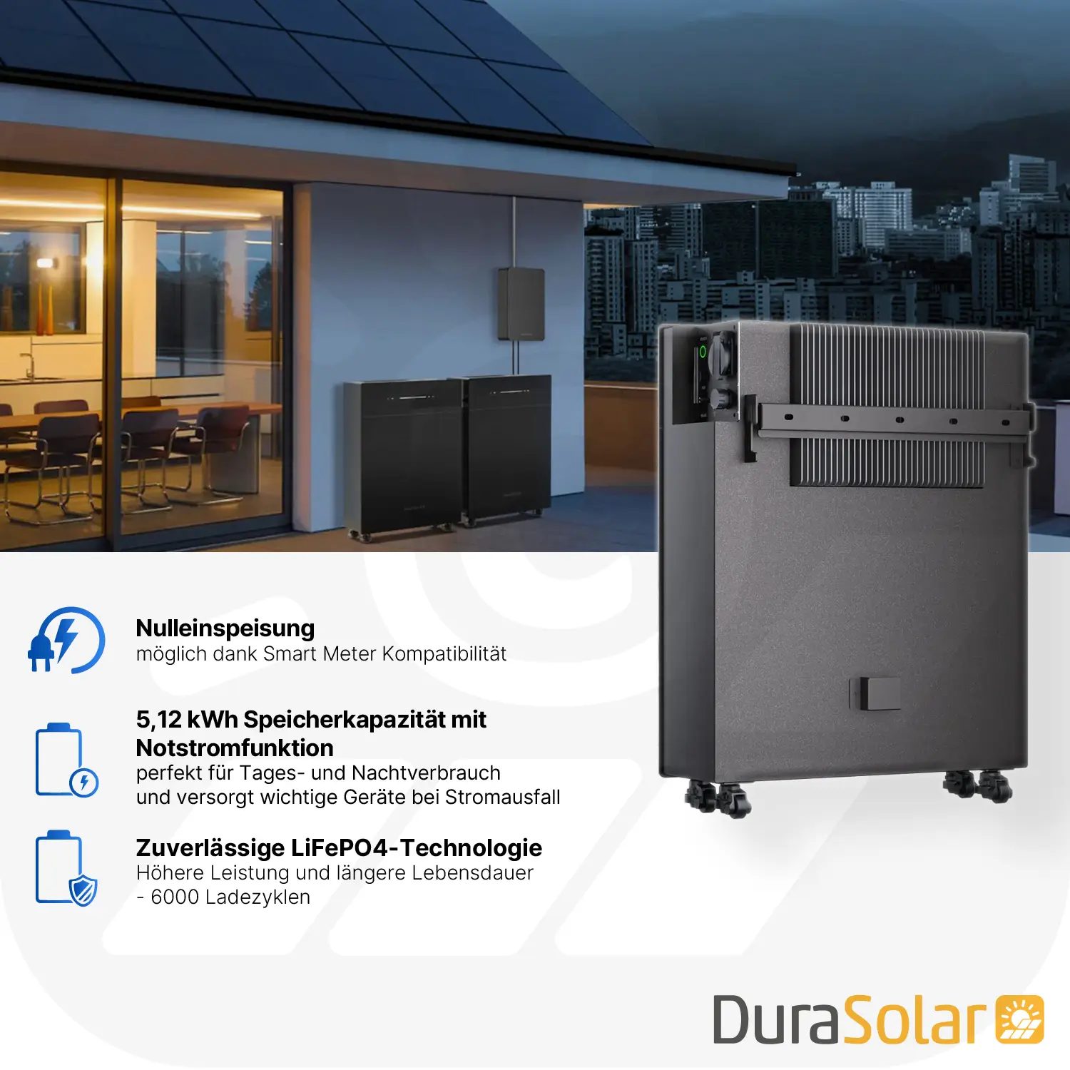 Marstek Venus E – 5120Wh AC-Gekoppelter Speicher für Balkonkraftwerke