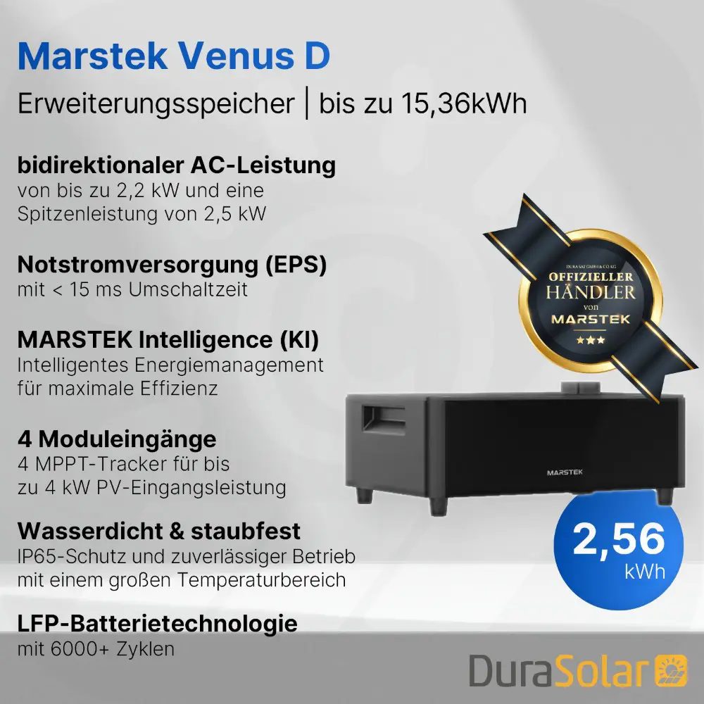 Marstek Venus D (Erweiterungsspeicher) - Balkonkraftwerk-Speicher