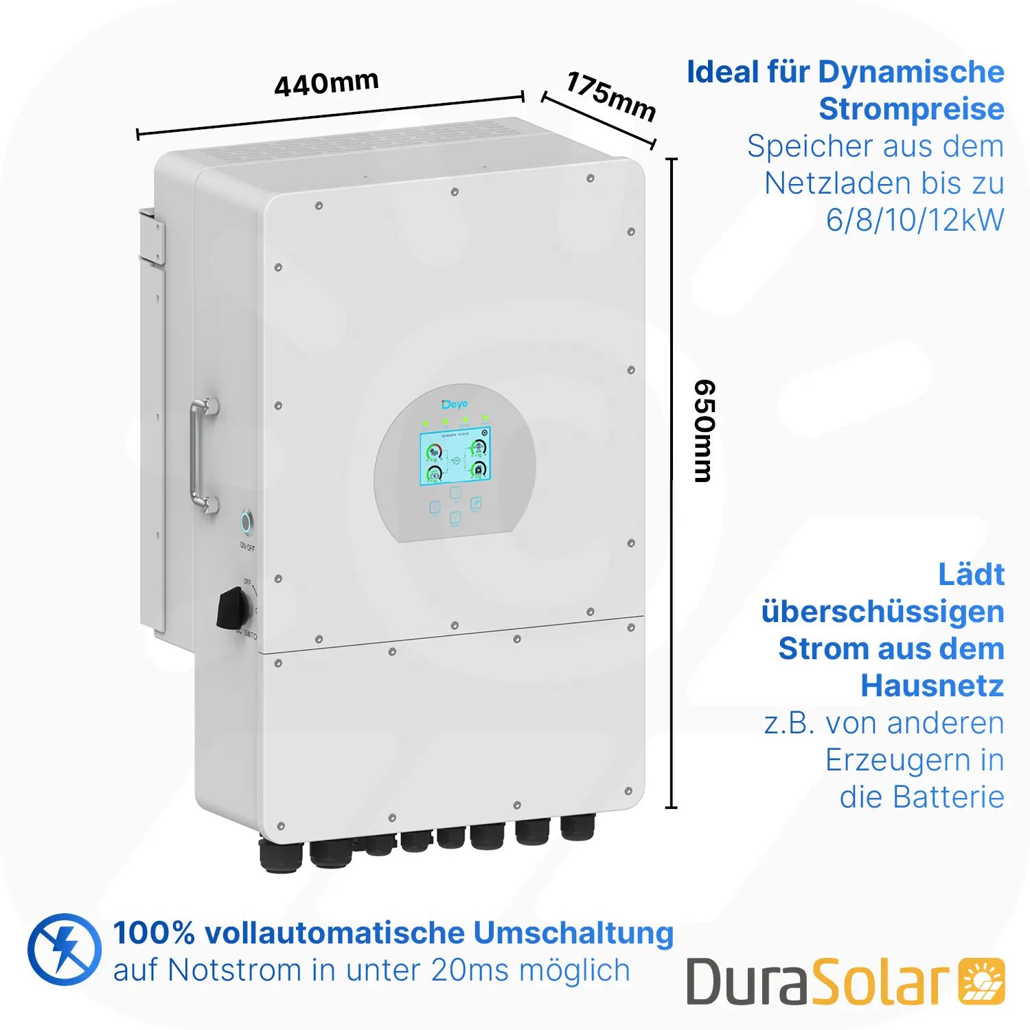 Deye SUN-6K-SG04LP3-EU- Hybridwechselrichter Deye SUN-6K-SG04LP3-EU- Hybridwechselrichter