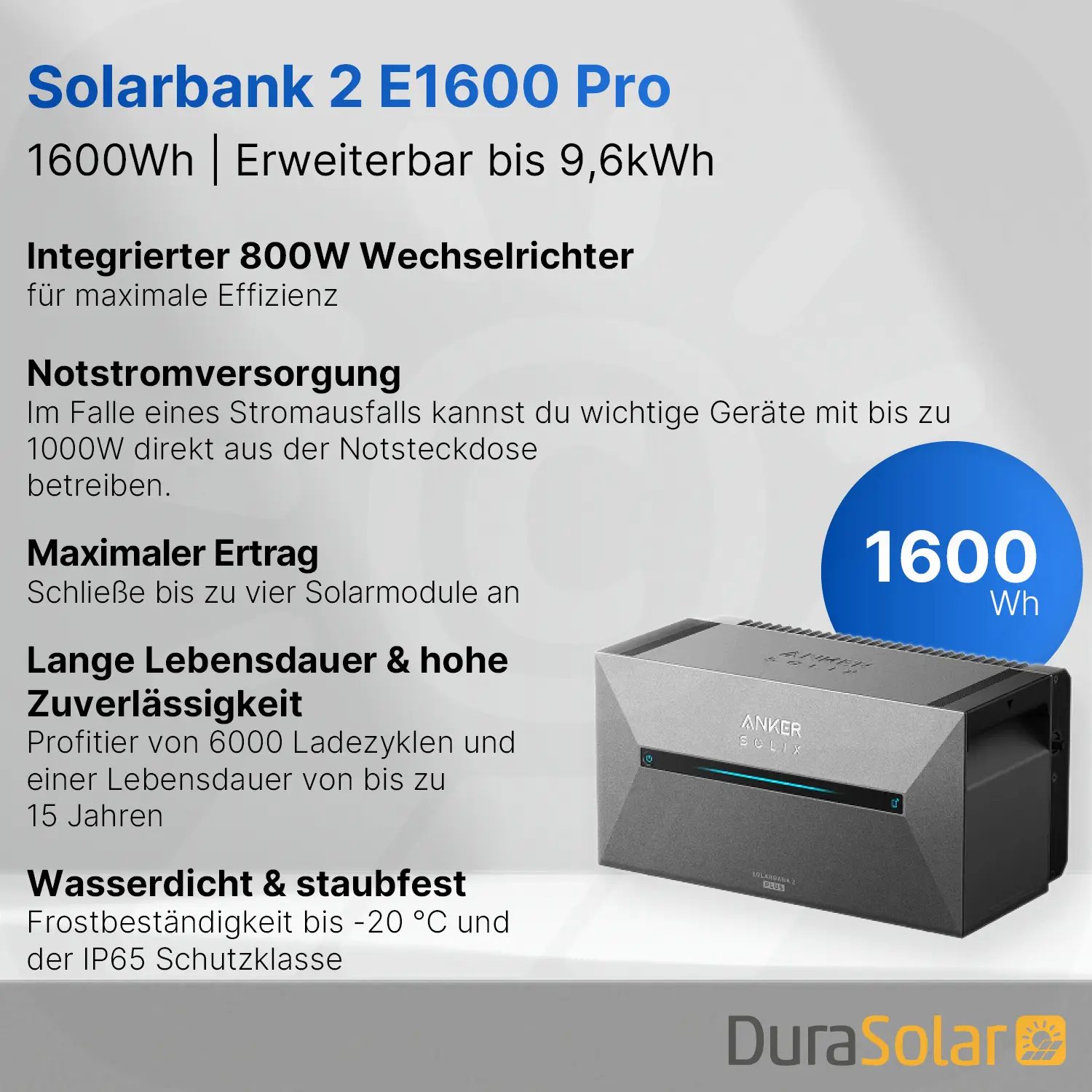 Anker SOLIX Solarbank 2 - E1600 Pro Set - Balkonkraftwerk-Speicher Anker SOLIX Solarbank 2 - E1600 Pro Set - Balkonkraftwerk-Speicher
