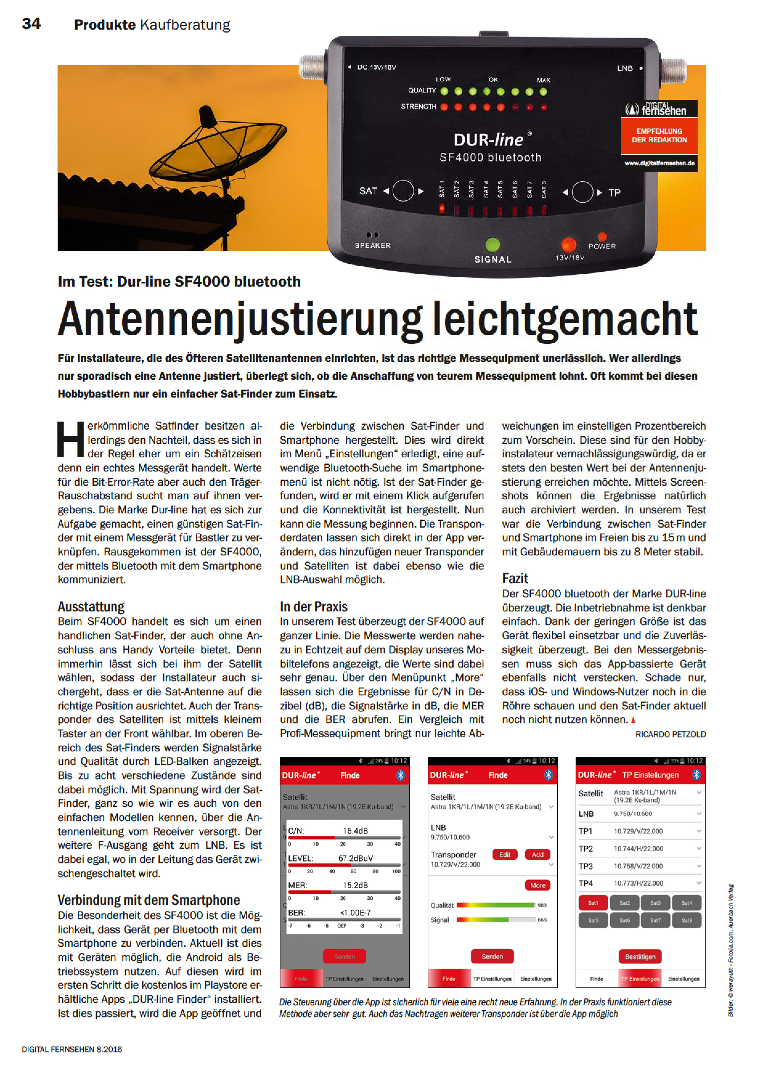 DUR-line SF 4000 BT – Testbericht DIGITAL FERNSEHEN