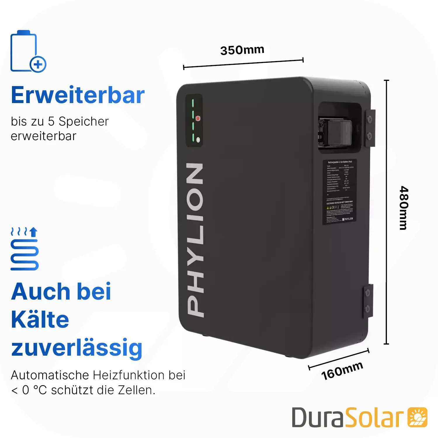 APsystems EZHI 2000Wp/2,76kWh - Balkonkraftwerk Speicher-Set | Phylion LiFePO4 Batteriespeicher & Jolywood 500Wp Module