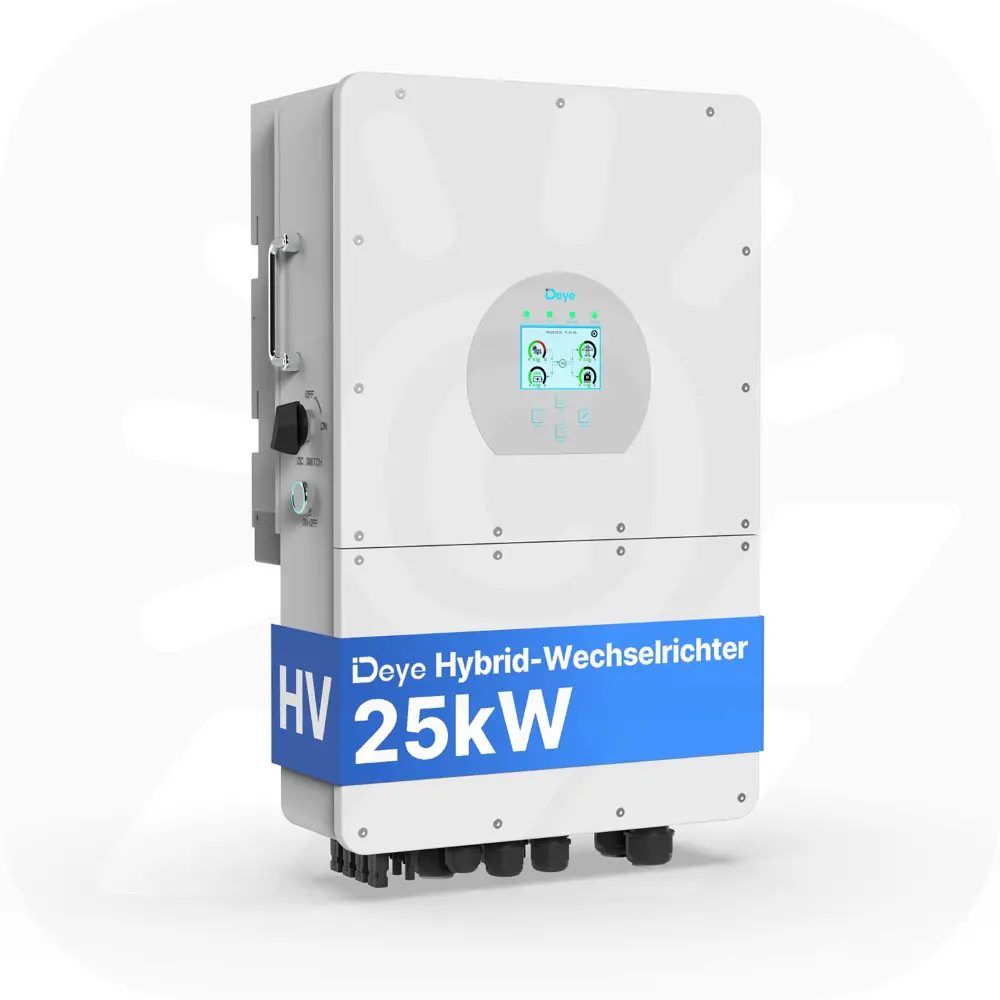 Deye SUN-25K-SG01HP3-EU-AM2 - Dreiphasig - 2/2+2 MPPT - Hybrid-Wechselrichter - Hochspannungsserie