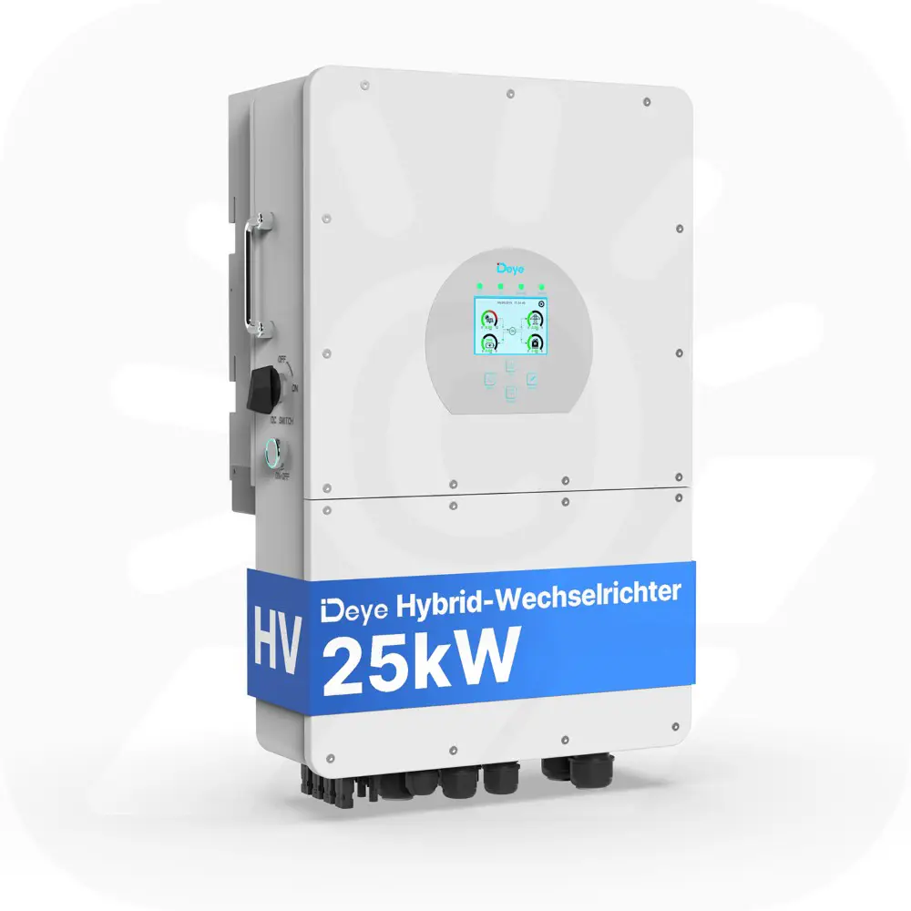 Deye SUN-25K-SG01HP3-EU-AM2 - Dreiphasig - 2/2+2 MPPT - Hybrid-Wechselrichter - Hochspannungsserie Wechselrichter-Leistung: 25kW