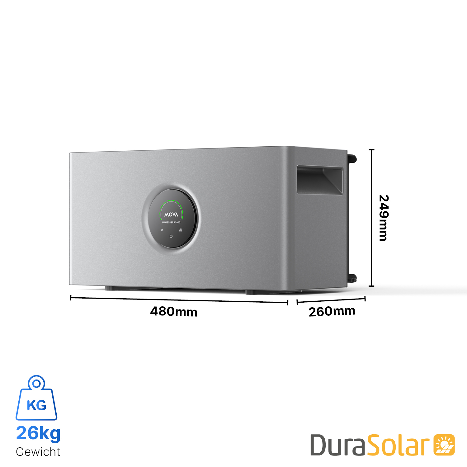 MOVA LumeGret A2000 Solarspeicher, 1,92 bis 9,6 kWh, Plug & Play 
