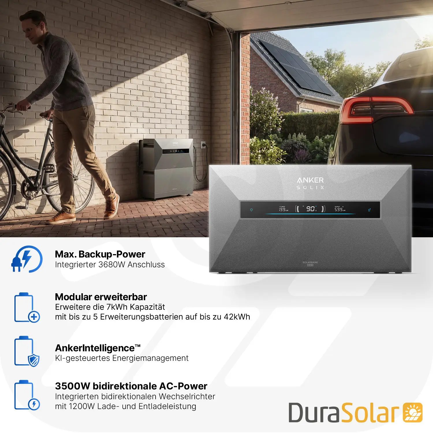 Anker SOLIX Solarbank Max AC - 7kWh - All-in-One - Plug&Play Heimspeicher für Solarnachrüstung