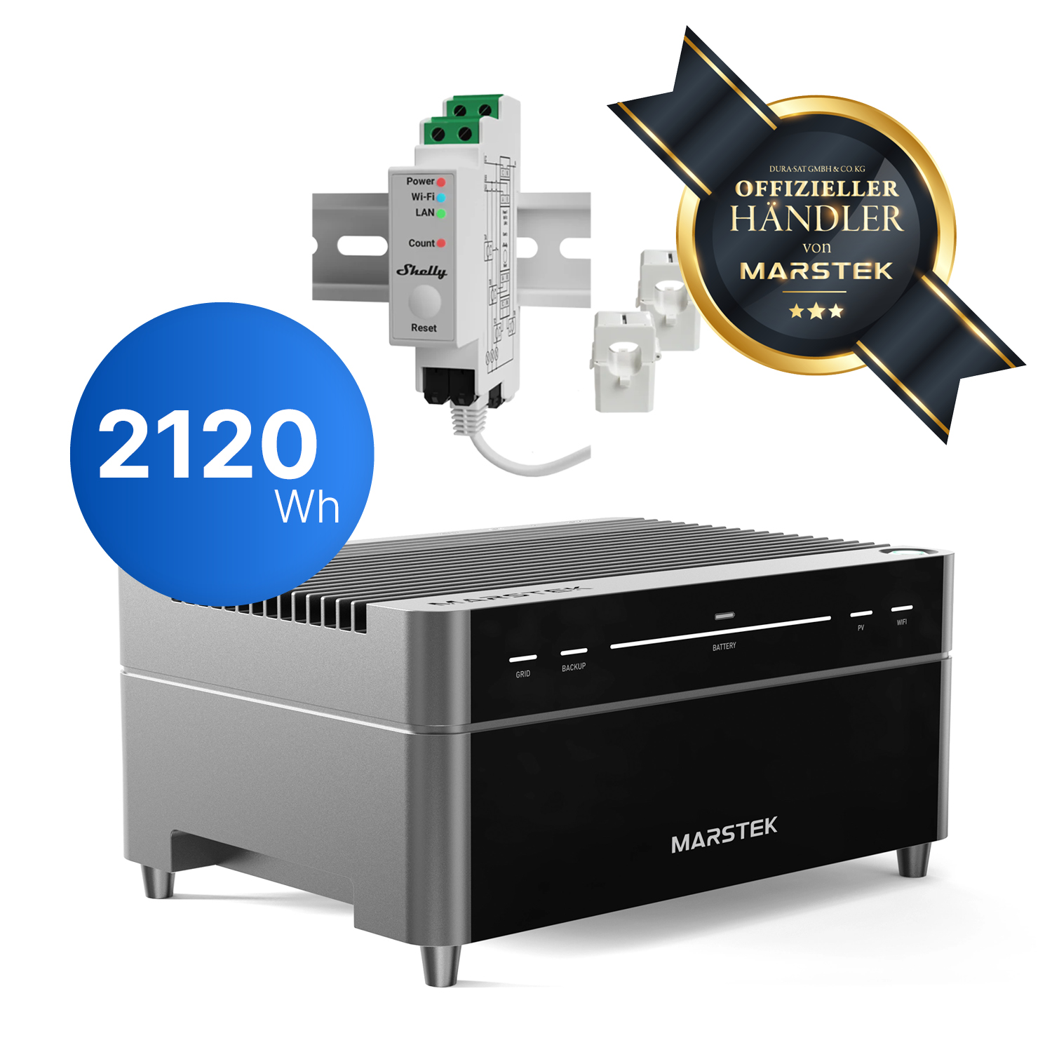 Marstek Venus A - Basismodul ink. Shelly SmartMeter| Intelligentes All-in-One-Energiesystem  | bis max. 12,72 kWh | LiFePO4, über 6000 Zyklen, Plug & Play 