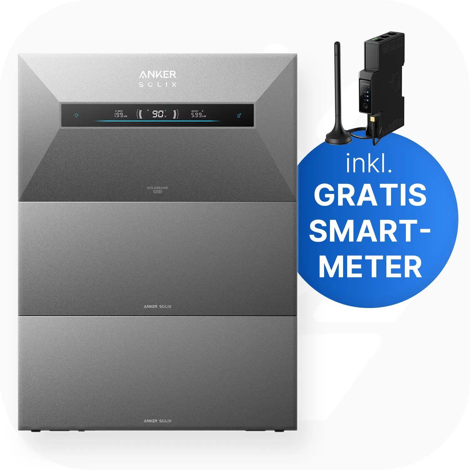 Anker SOLIX Solarbank Max AC - 21kWh - All-in-One - Plug&Play Heimspeicher für Solarnachrüstung