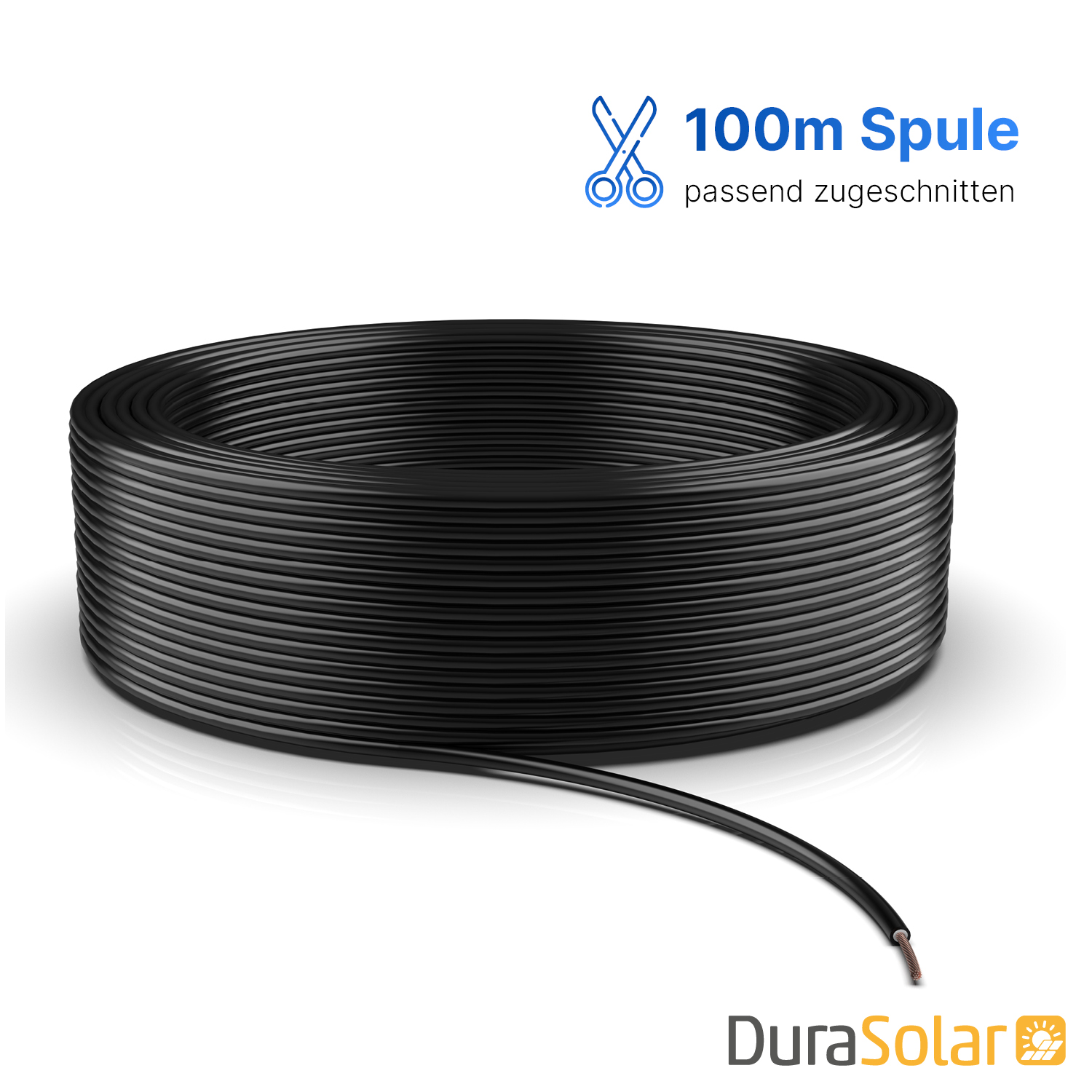Solarkabel MC4 | 6mm² | Schwarz | 100m Spule Solarkabel MC4 | 6mm² | Schwarz | 100m Spule