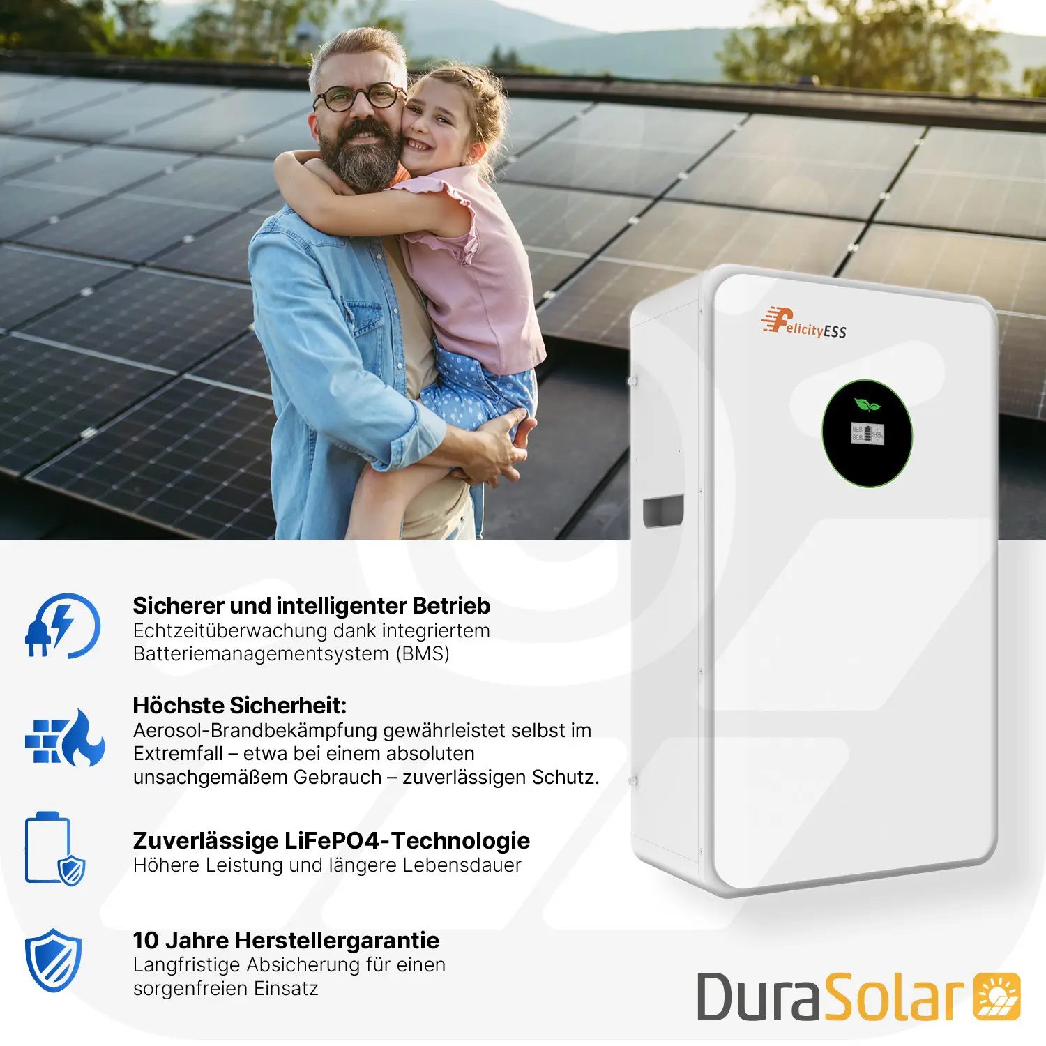 Felicity 5,12kWh PV-Speicher - LUX-E-48100LG03 - Erweiterbare 48/51,2V LiFePO4 Batterie für Solaranlagen Felicity 5,12kWh PV-Speicher - LUX-E-48100LG03 - Erweiterbare 48/51,2V LiFePO4 Batterie für Solaranlagen