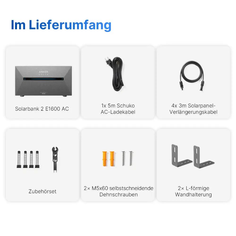 Anker SOLIX Solarbank 2 - E1600 AC - Balkonkraftwerkspeicher Anker SOLIX Solarbank 2 - E1600 AC - Balkonkraftwerkspeicher