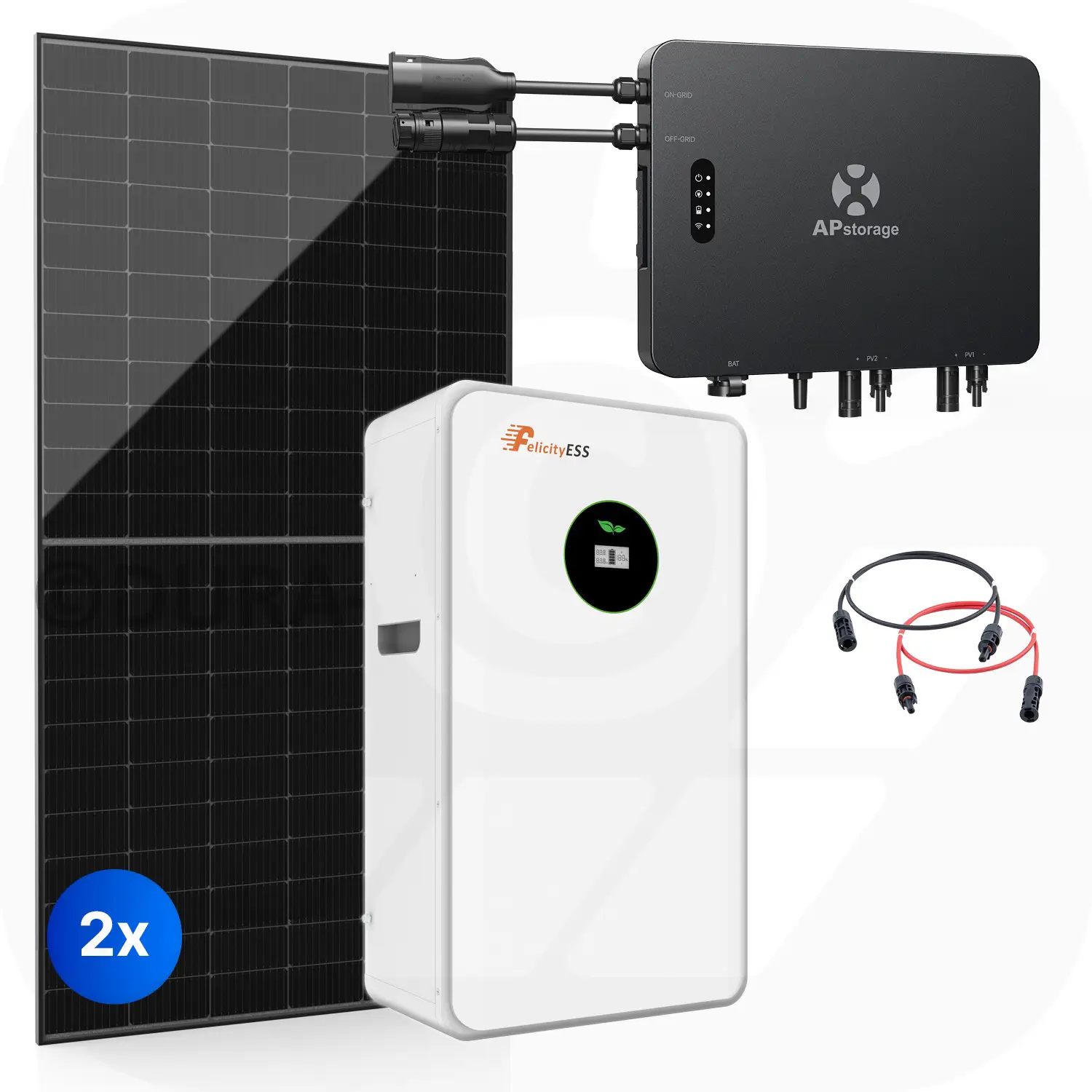 Apsystems EZHI 5,12kWh - 1000Wp - Balkonkraftwerk-Speicher-Set  Apsystems EZHI 5,12kWh - 1000Wp - Balkonkraftwerk-Speicher-Set